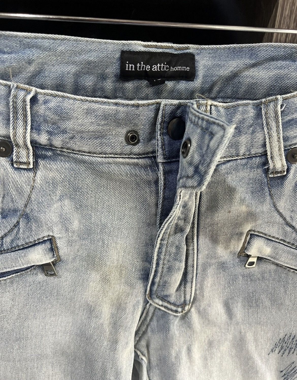 In The Attic 🔥Rare In The Attic Homme Biker Denim Size US 33 - 14 Thumbnail