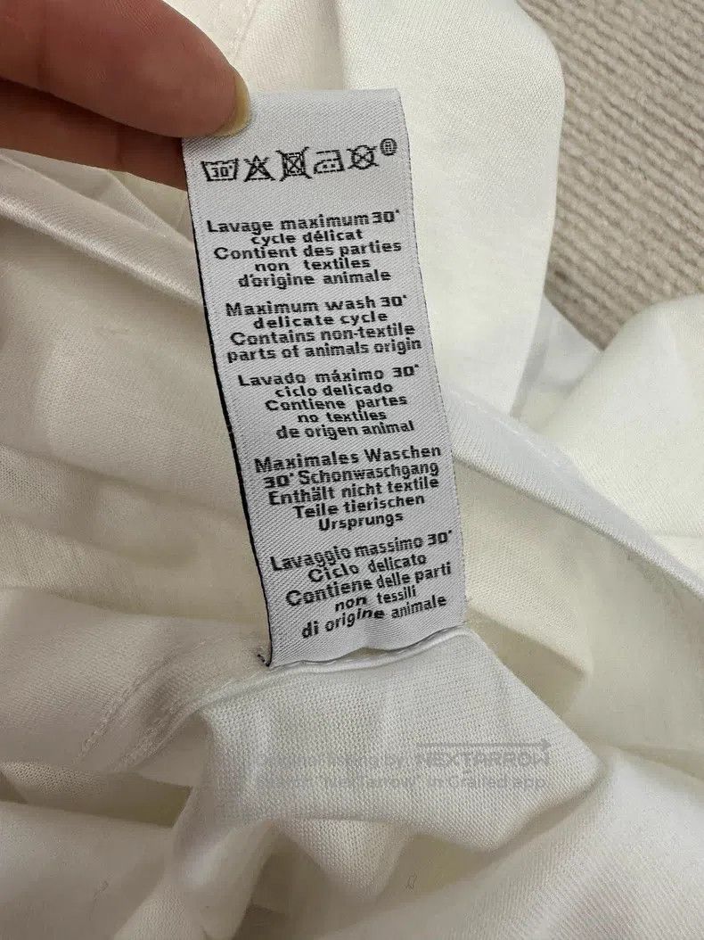 Hermes Hermes White Leather Trimmed Short Sleeve T-Shirt Size US L / EU 52-54 / 3 - 6 Thumbnail