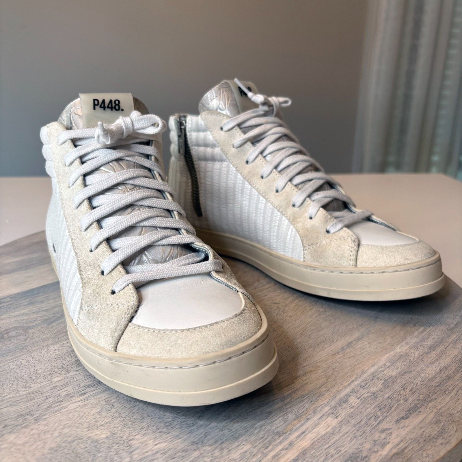 P448 P448 Women's High Top Sneakers in Peony EU 38 US Size 7.5 Size US 7.5 / IT 37.5 - 3 Thumbnail