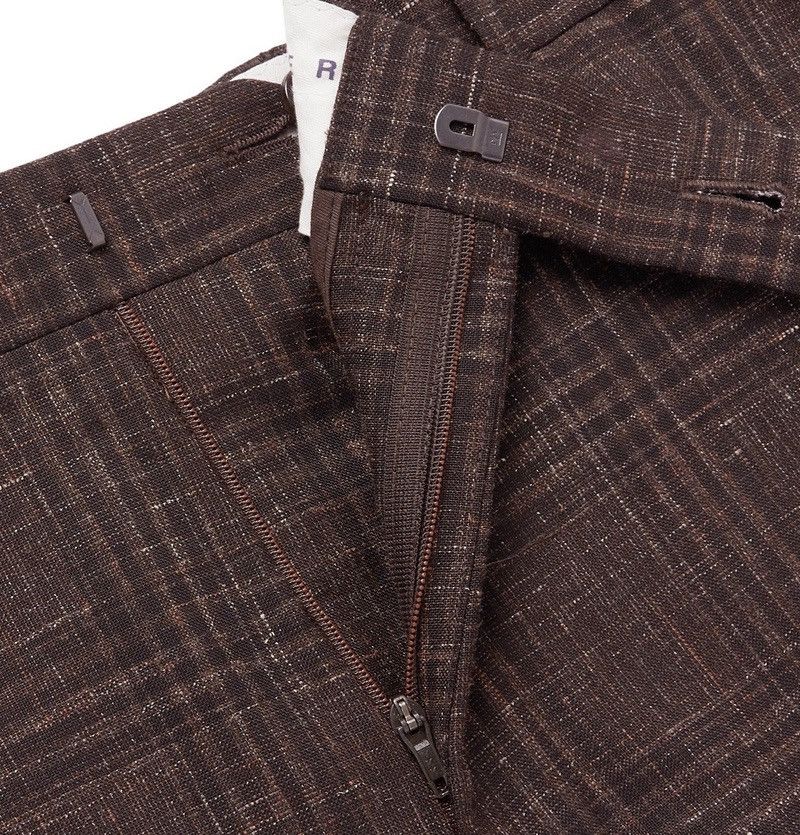 Martine Rose Martine Rose SS20 Brown Virgin Wool & Linen-Blend Trousers Size US 34 / EU 50 - 3 Thumbnail