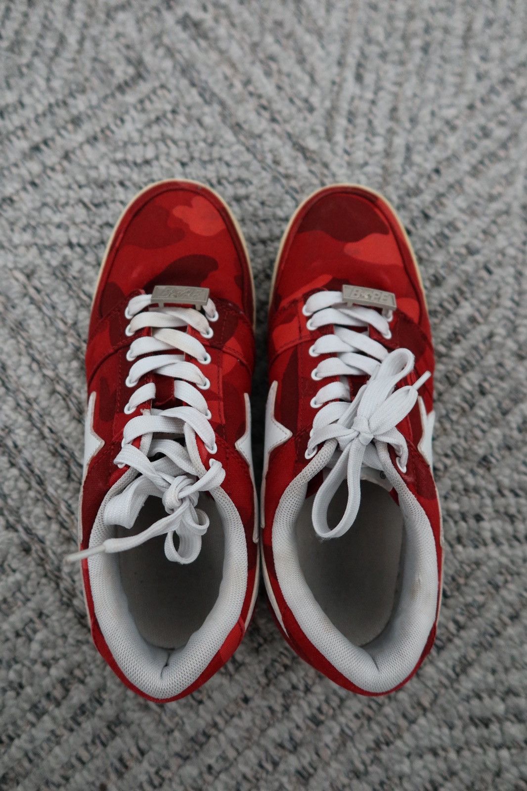 Bape Red Camo Bapestas Size US 9 / EU 42 - 2 Thumbnail