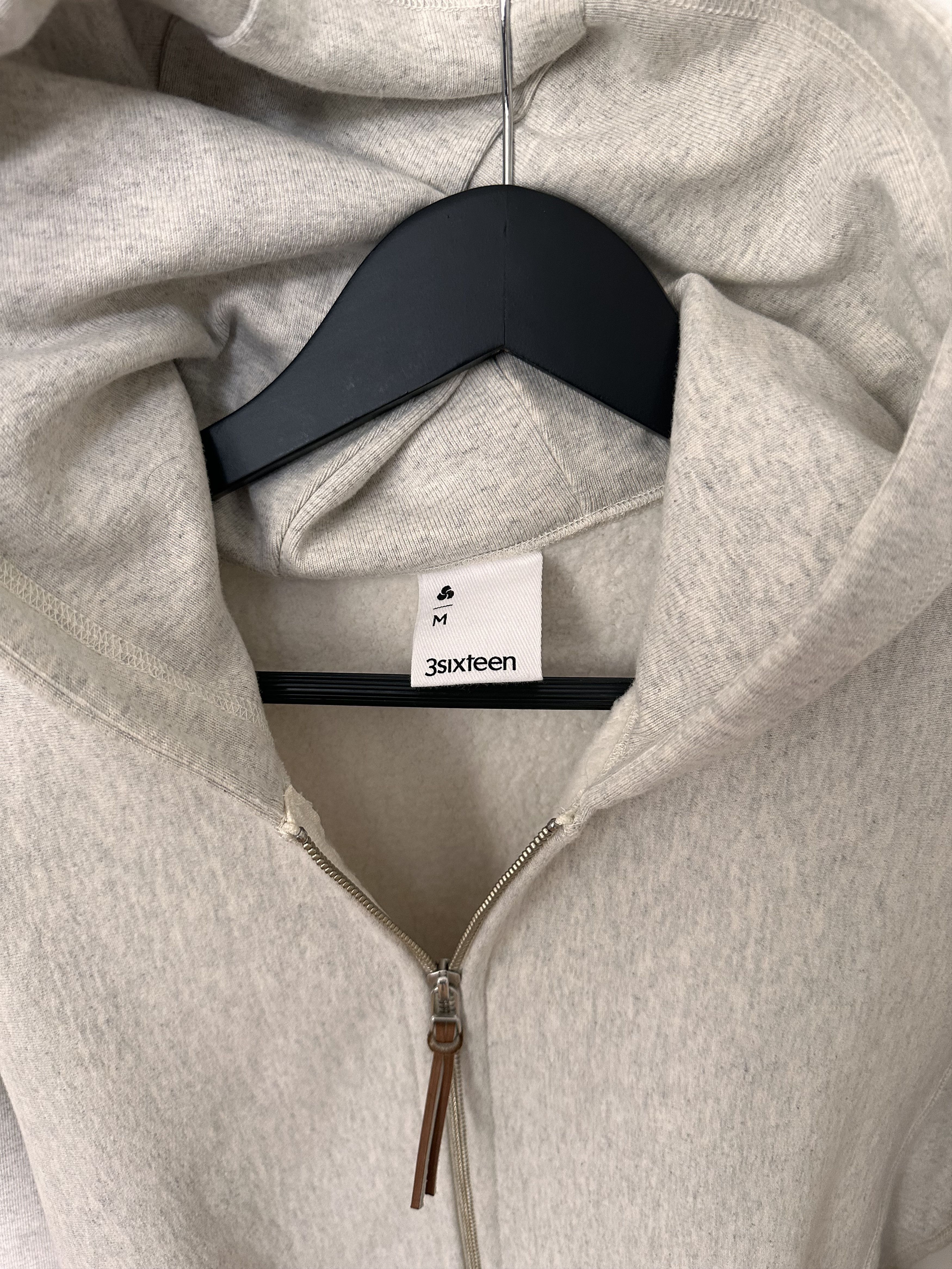 3sixteen 3sixteen Heavyweight Zip Hoodie – Oatmeal – Size M Size US M / EU 48-50 / 2 - 2 Thumbnail