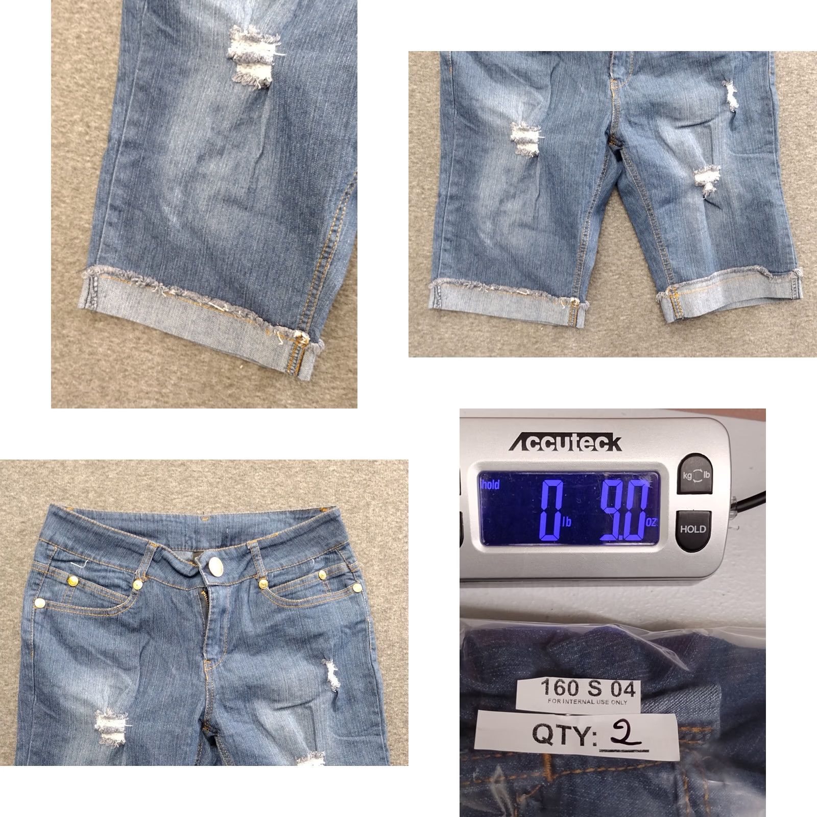 Vintage Unbranded Light Blue Cuffed Distressed Juniors Jeans Shorts 9 Women Small Casual Beach 9in Inseam Size 30" / US 8 / IT 44 - 8 Thumbnail