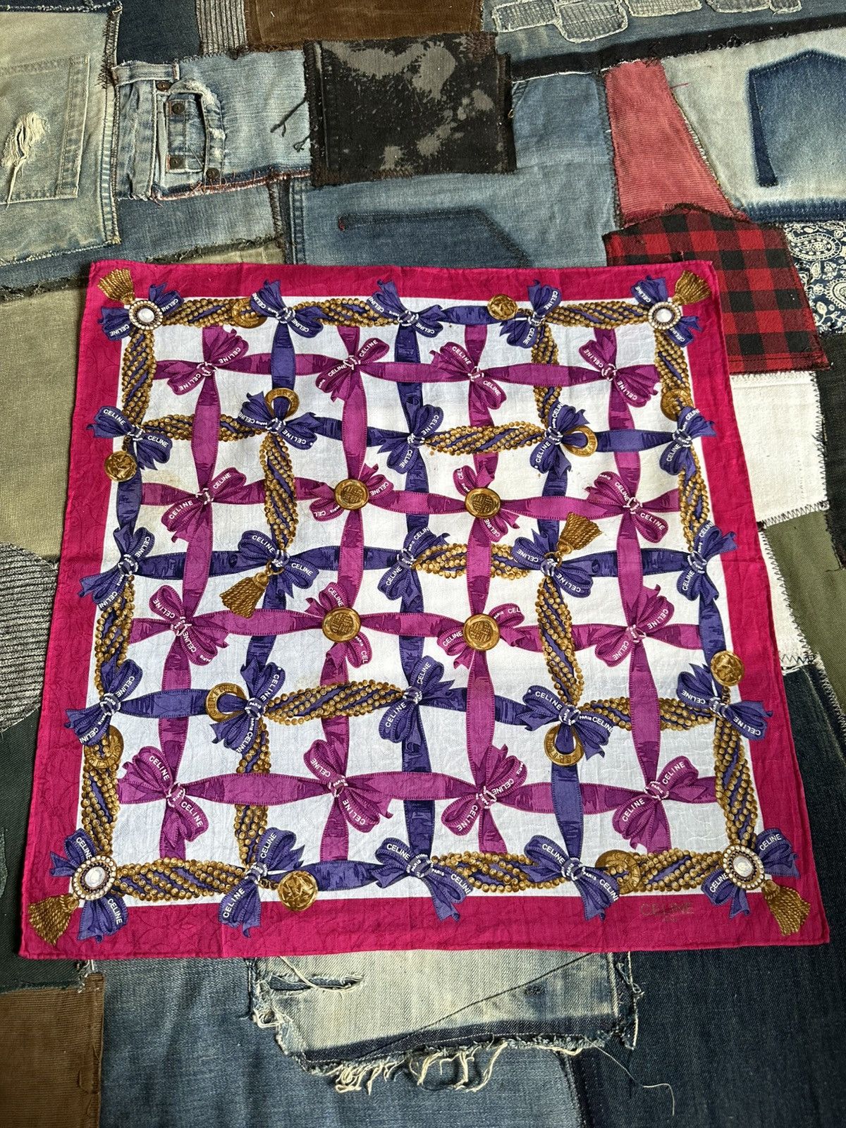 Vintage Vintage Celine Handkerchief/ Neckerchief/ Bandana Size ONE SIZE - 14 Thumbnail