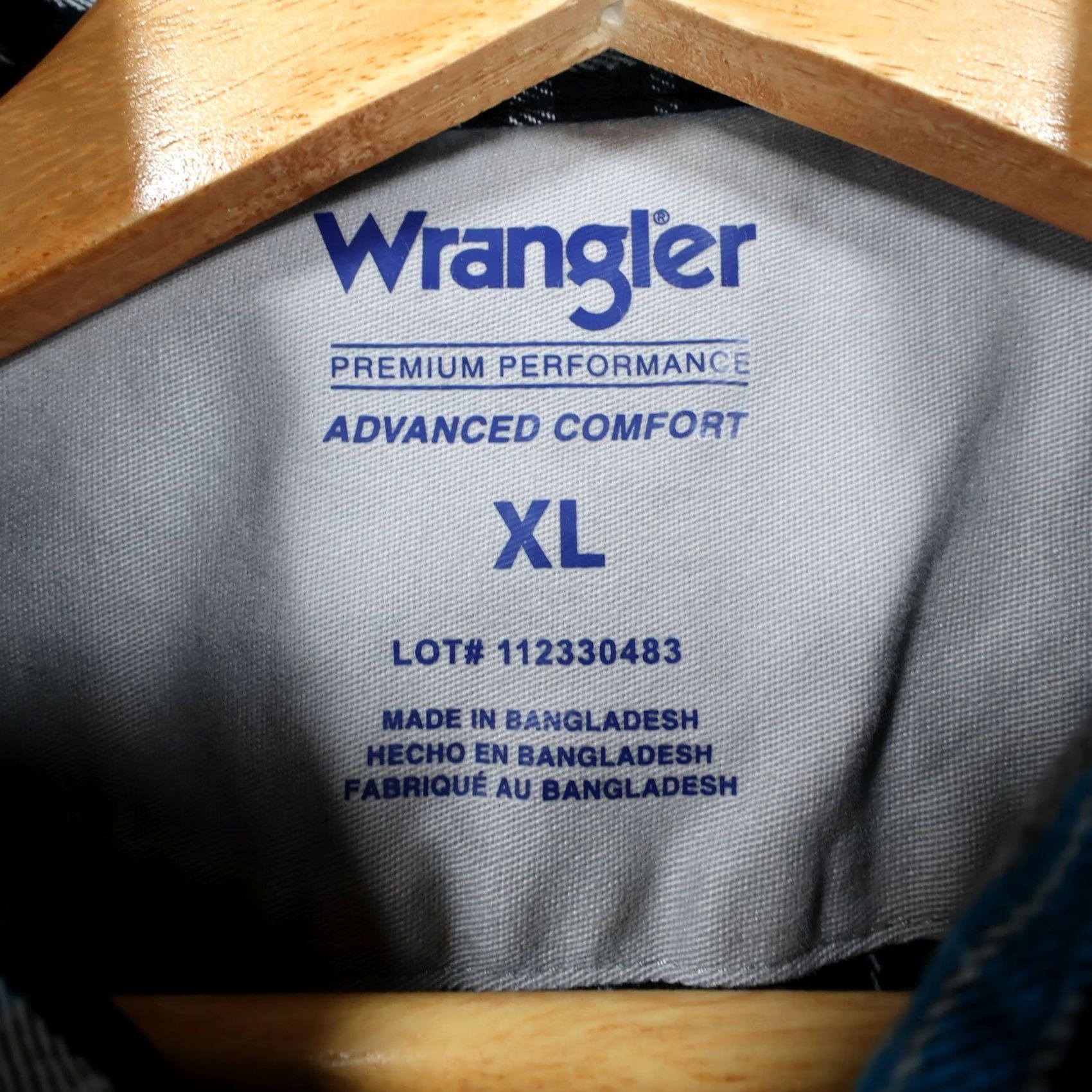 Wrangler Wrangler Shirt Mens XL Blue Plaid Pearl Snap Advanced Comfort Western Size US XL / EU 56 / 4 - 7 Thumbnail