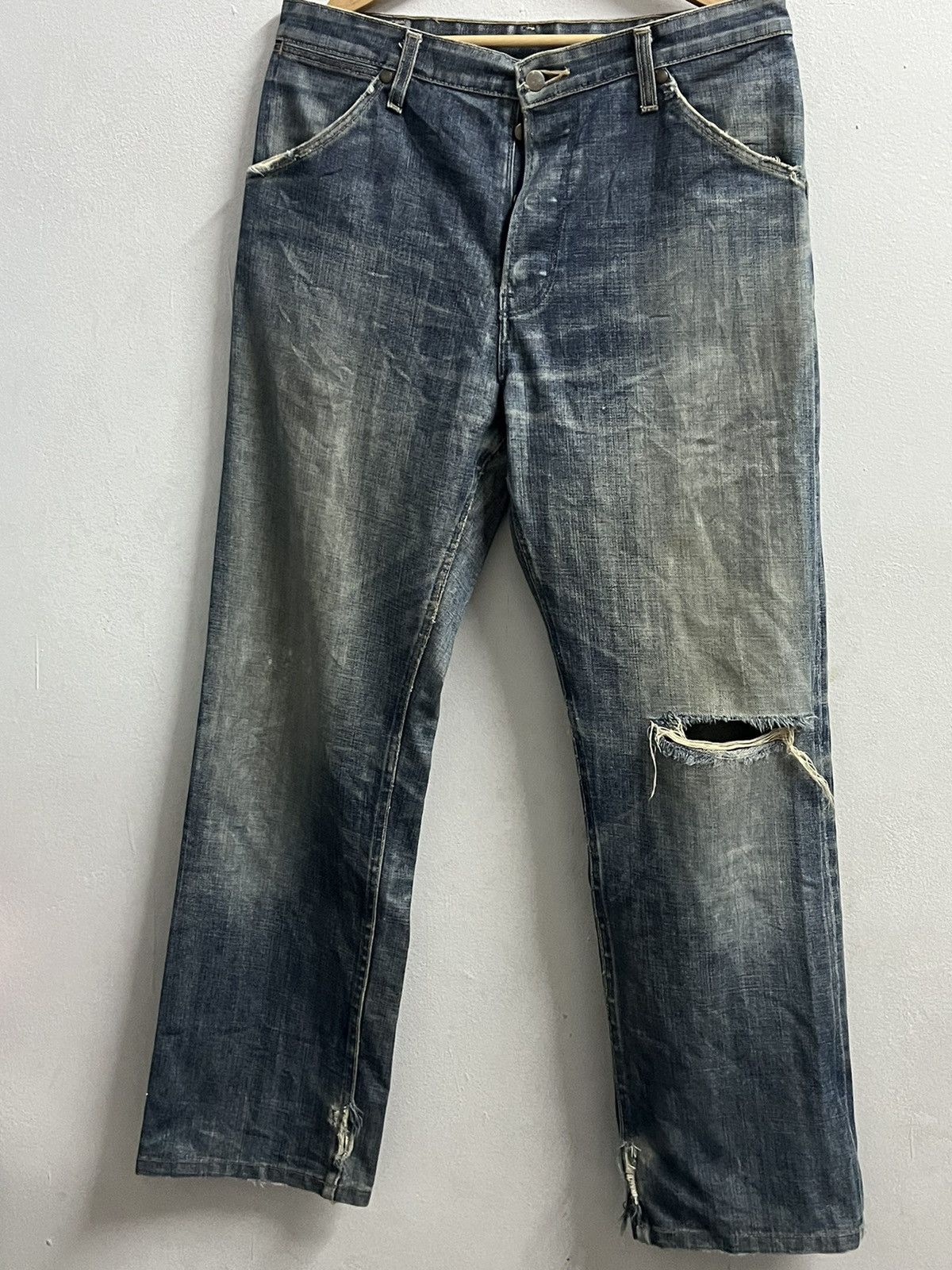 Vintage VINTAGE WRANGLER BLUE BELL SELVEDGE DENIM Size US 34 / EU 50 - 1 Thumbnail