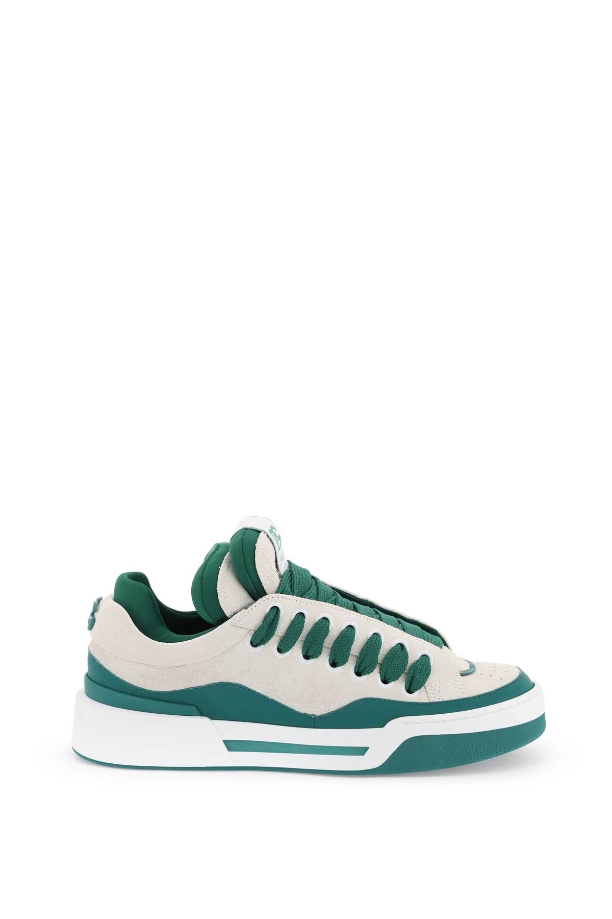 image of Dolce Gabbana Mega Skate Sneakers in Bianco Smeraldo, Women's (Size 12)