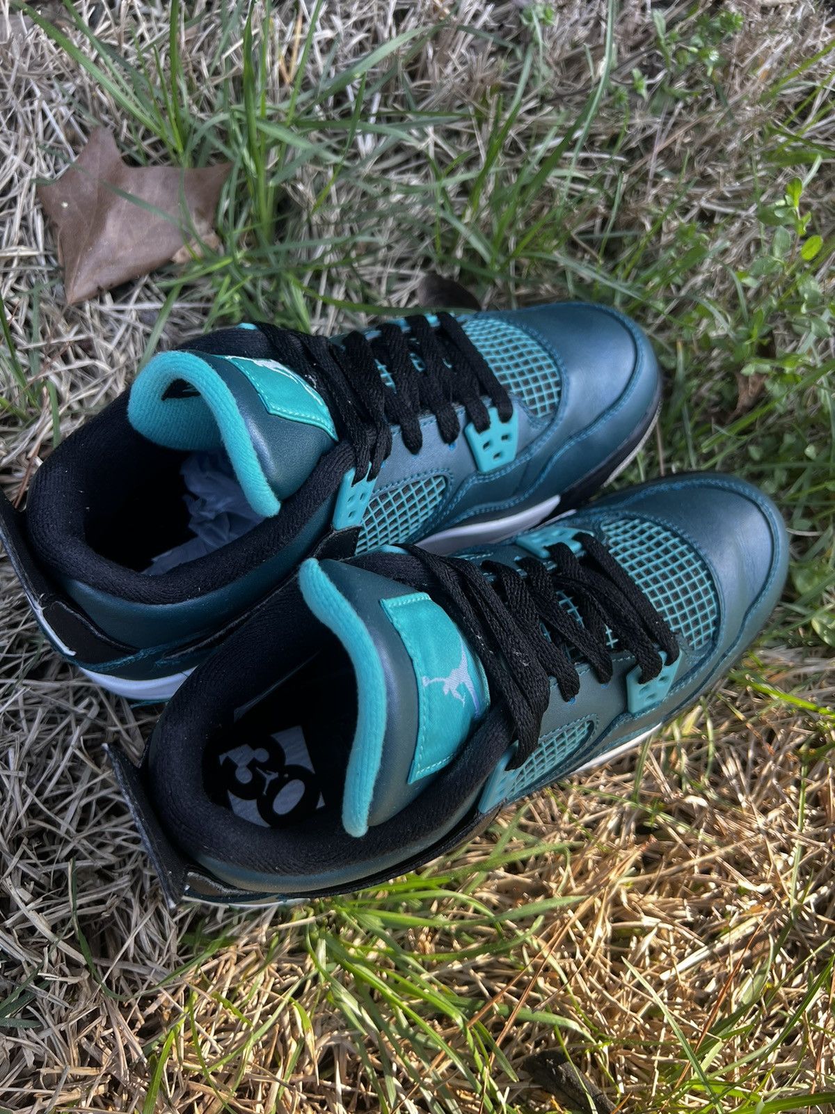 Jordan Brand CLEAN Air Jordan 4 Retro Teal 2015 Size 6.5 Mens shoes Size US 6.5 / EU 39-40 - 6 Thumbnail