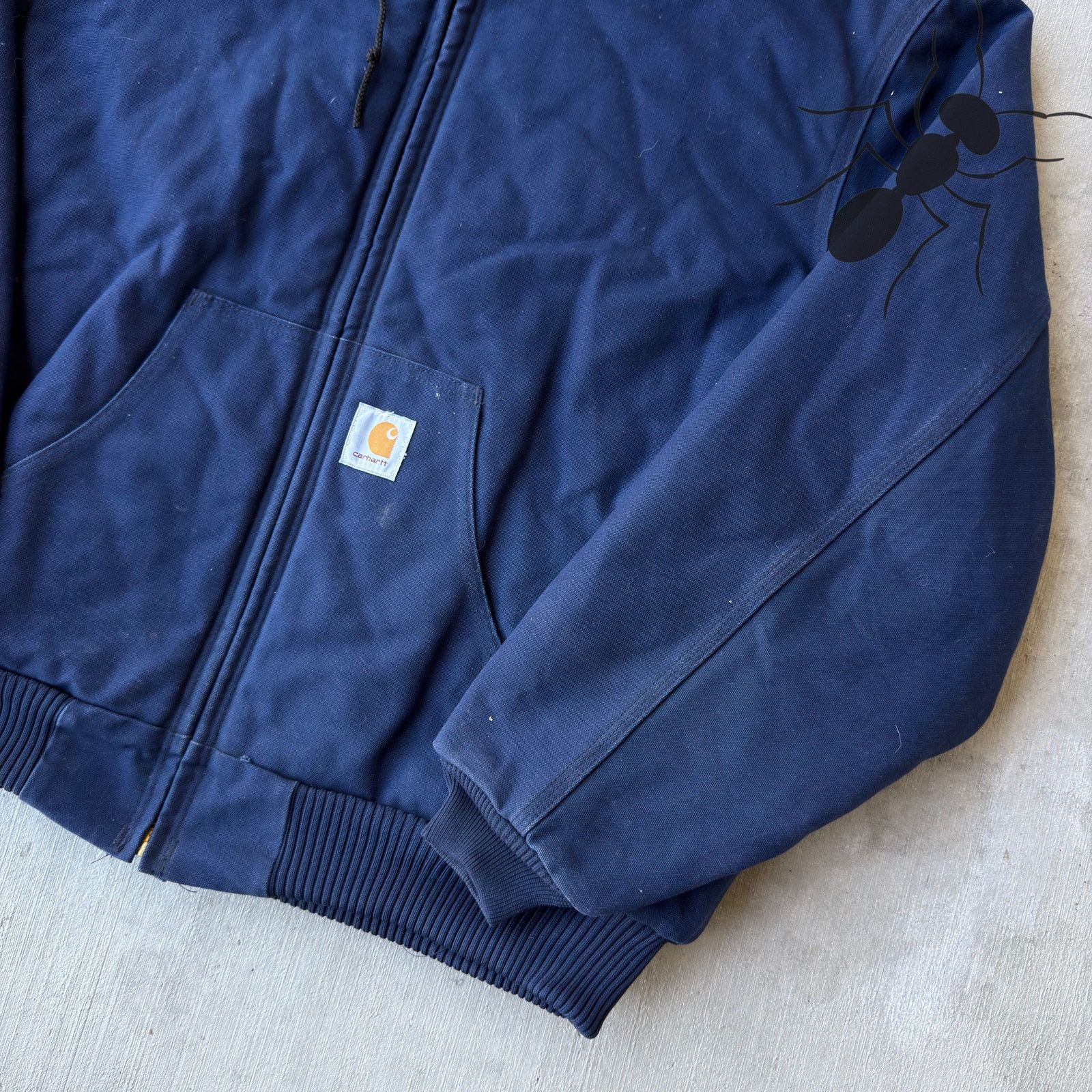 Carhartt × Vintage Vintage Carhartt J04 NVY hooded work wear jacket Size US XXL / EU 58 / 5 - 4 Thumbnail