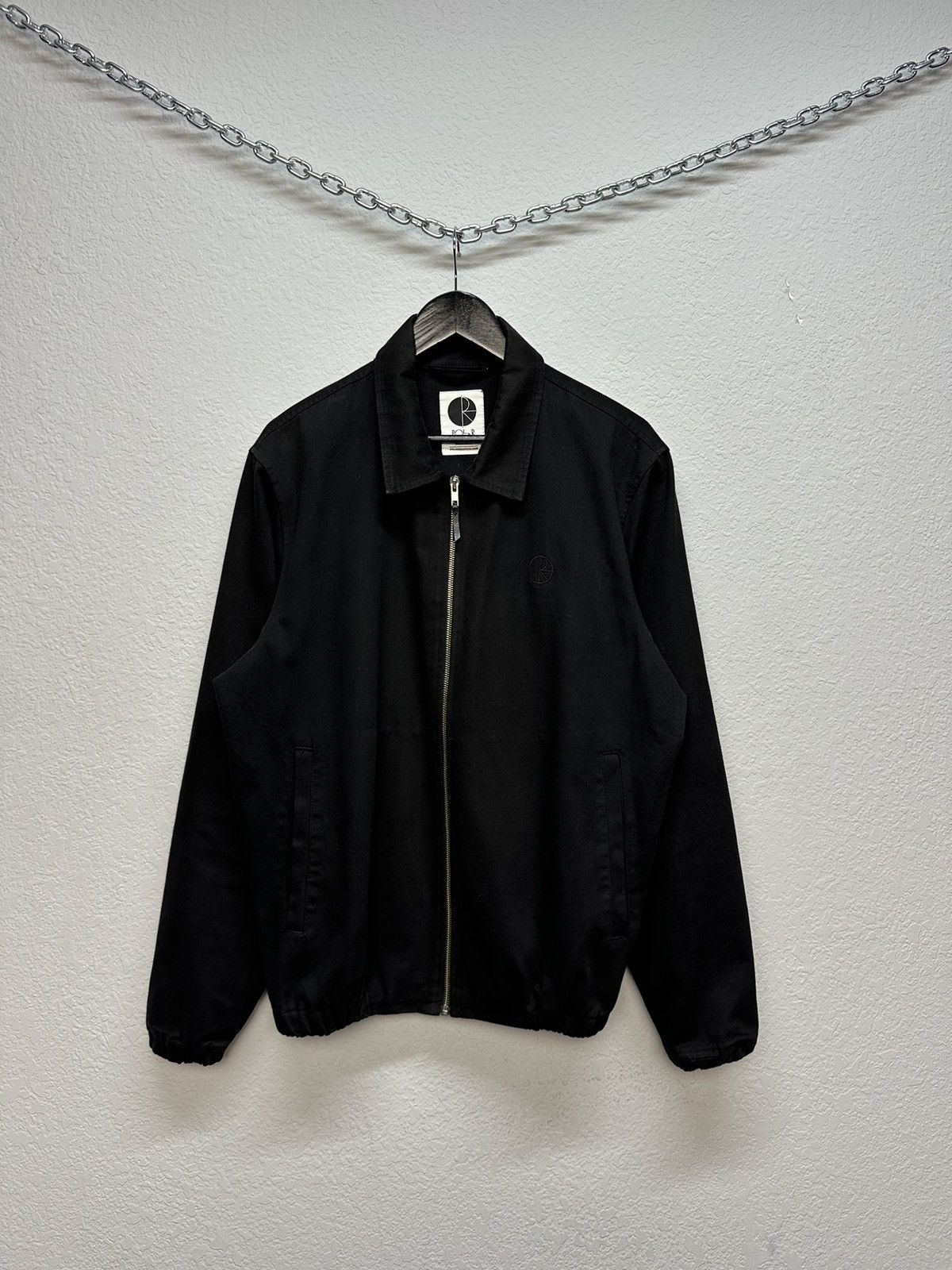 Vintage Polar Skate Bomber Jacket Cotton Black Y2K Archival