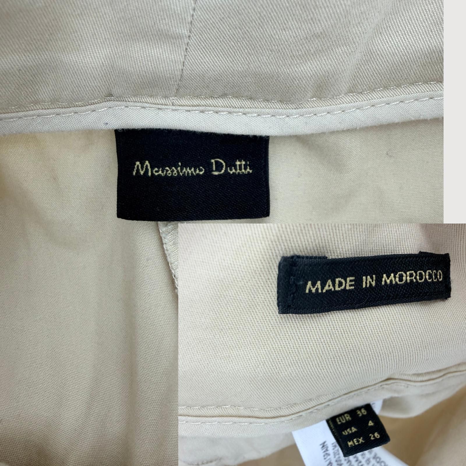 Massimo Dutti Massimo Dutti Cargo Chino Pants Relaxed Fit Khaki XS Size 27" / US 4 / IT 40 - 4 Thumbnail
