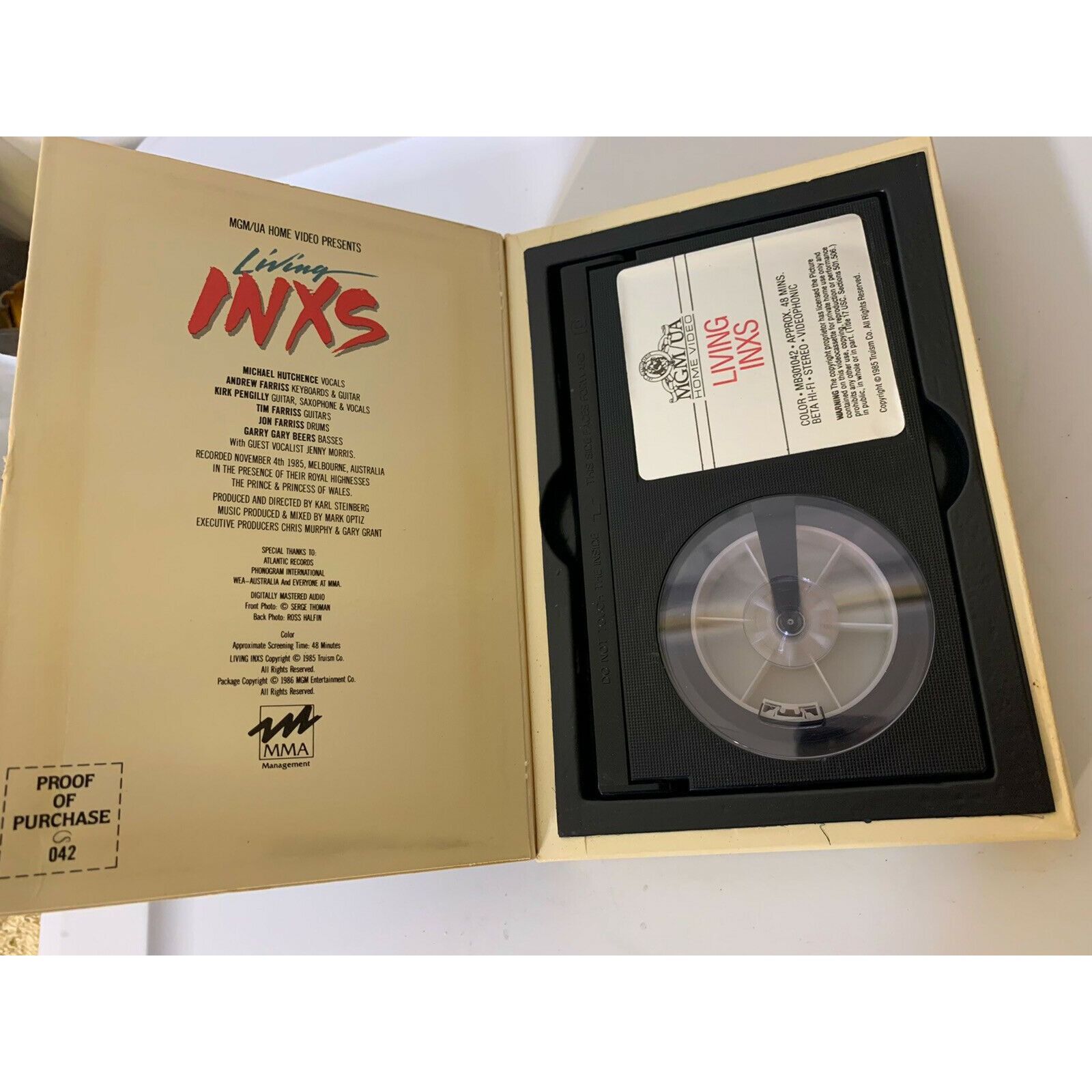 Other Inxs Living Inxs Live Performance Beta Betamax Video Tape No Size ONE SIZE - 5 Thumbnail