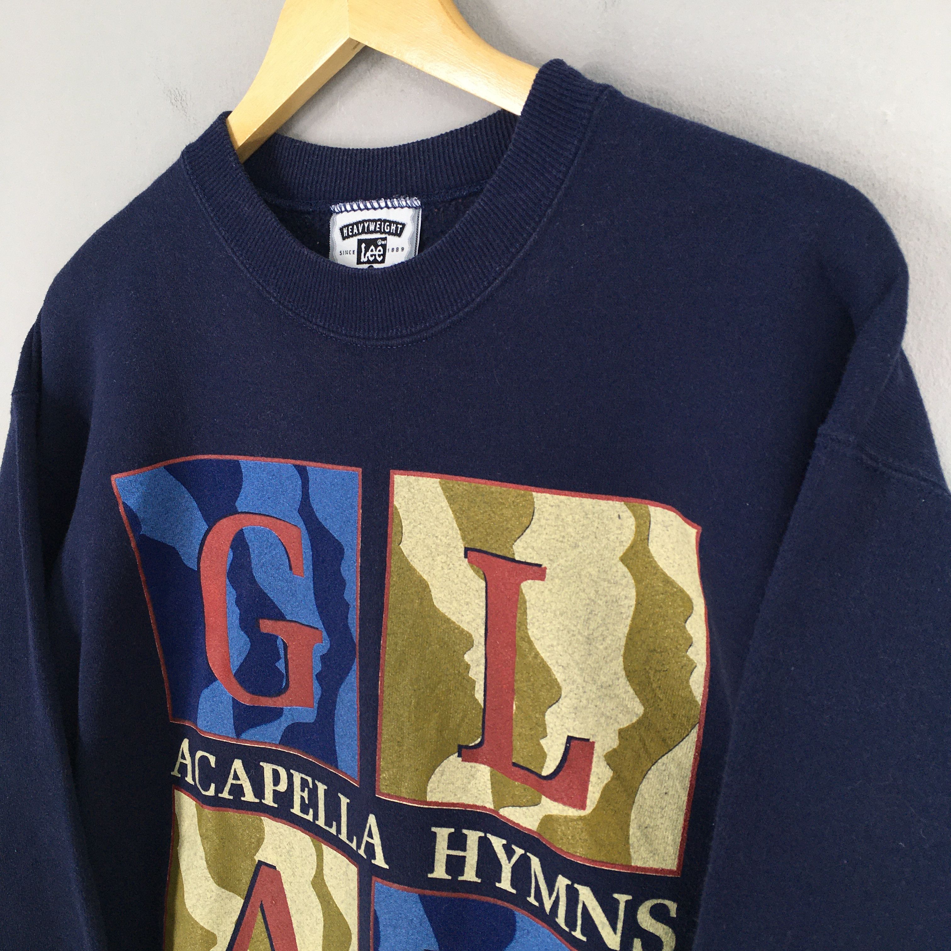 Lee × Vintage 1989 Glad Apacella Hymns Romans Crewneck Sweater Medium Size US M / EU 48-50 / 2 - 3 Thumbnail