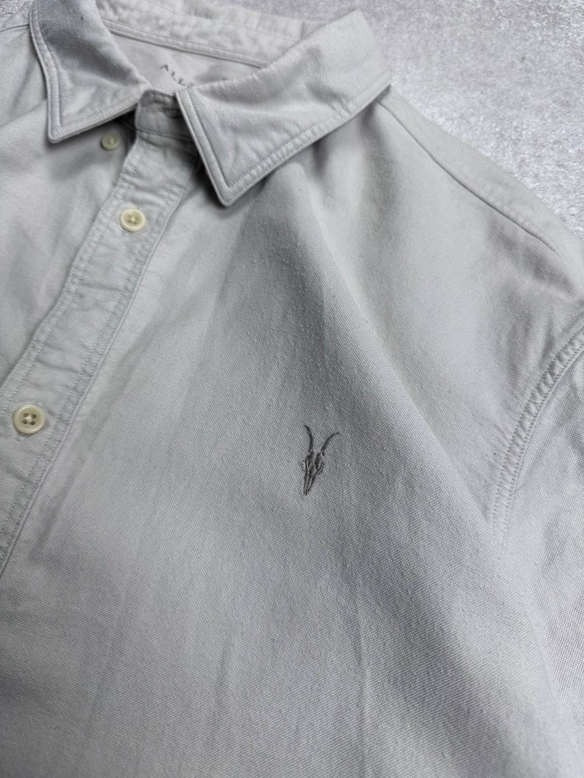 Allsaints Vintage Allsaints Beige Overshirt Y2K L Size US L / EU 52-54 / 3 - 3 Thumbnail