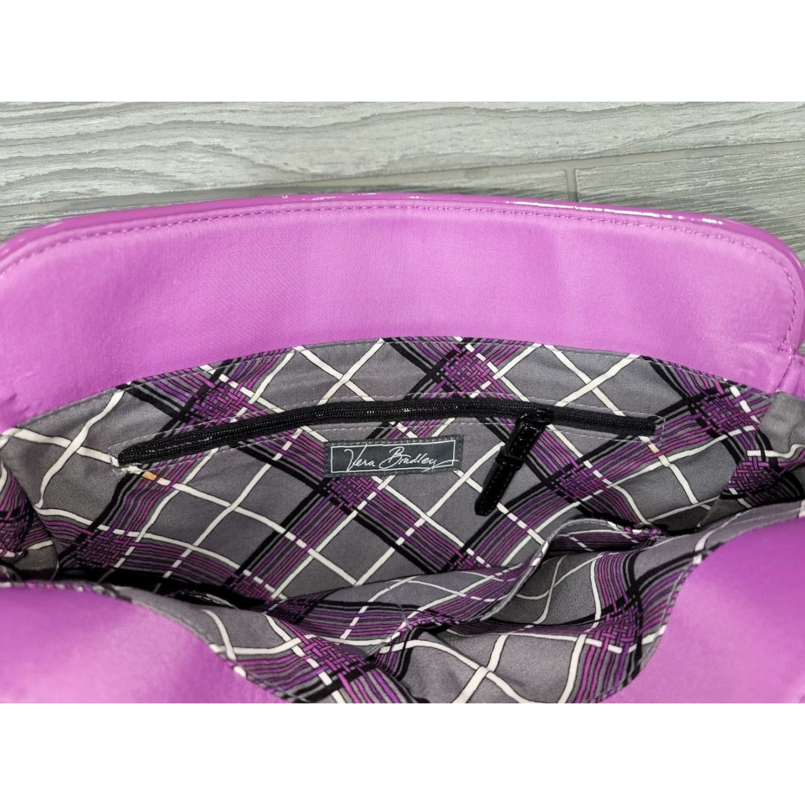 Vera Bradley Vera Bradley Quilted Purple Nylon Patent Leather Women’s Tote Bag Size ONE SIZE - 4 Thumbnail