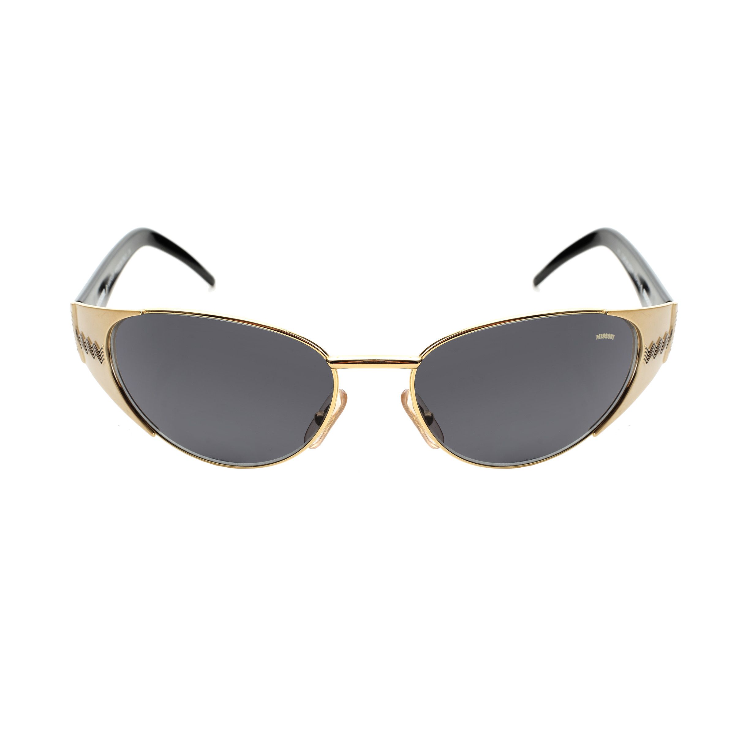 Missoni Missoni 90s Wraparound Gold and Black Sunglasses Size ONE SIZE - 2 Thumbnail