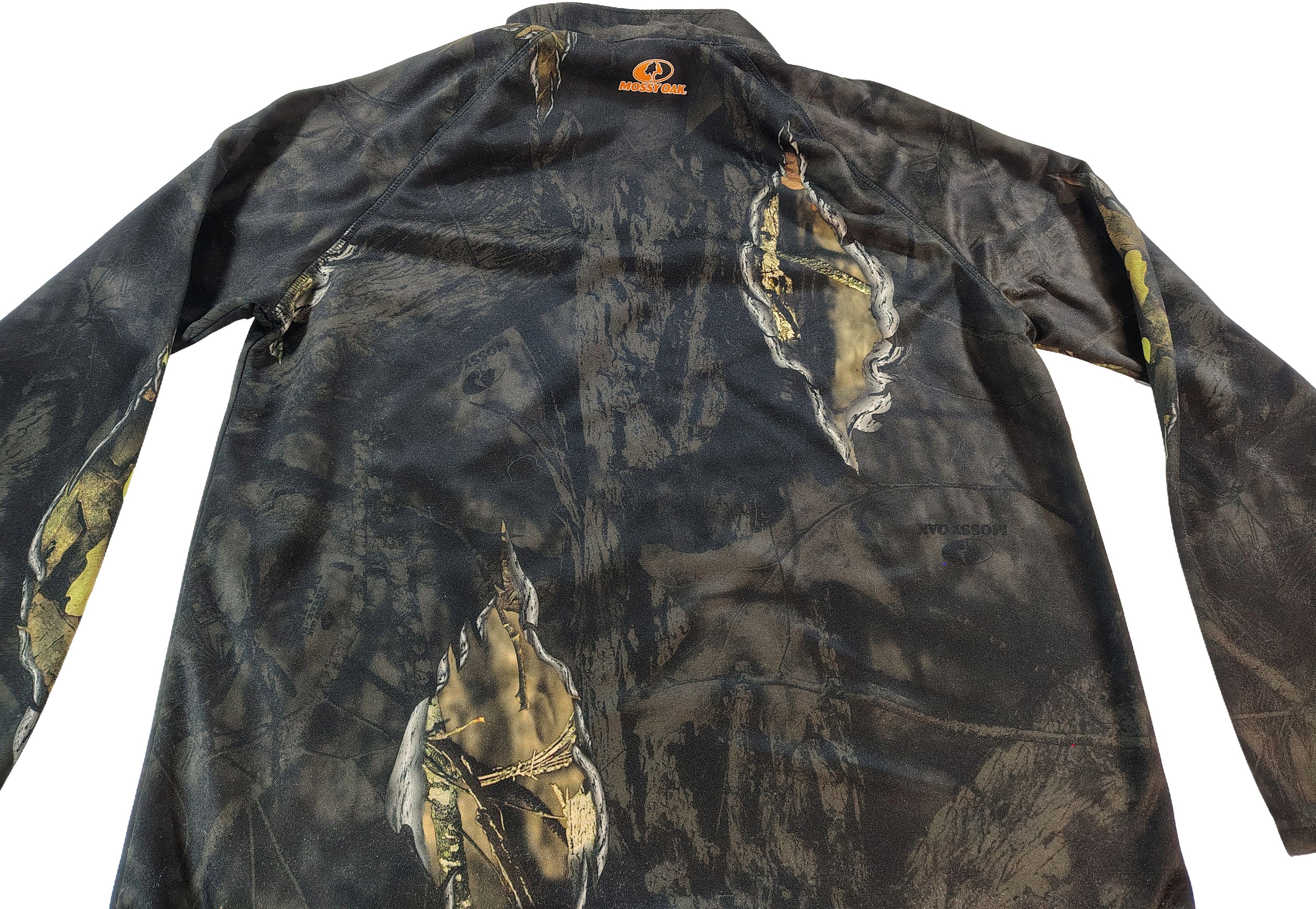 Mossy Oaks Men's Large Dark Camo Mossy Oak Quarter Zip-Up Light Jacket Size US L / EU 52-54 / 3 - 1 Thumbnail