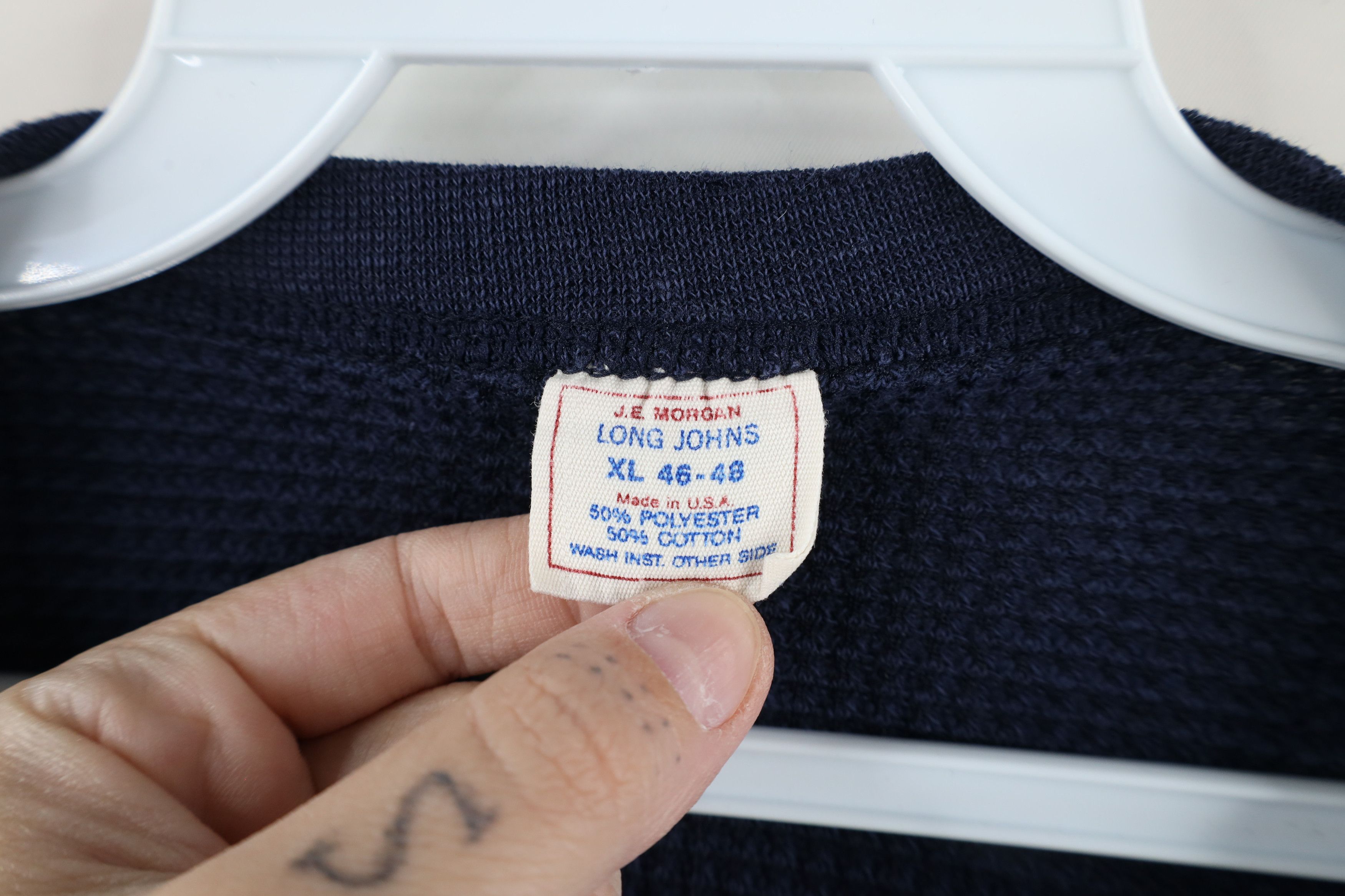 Vintage Vintage 70s Streetwear Waffle Knit Henley T-Shirt USA Size US XL / EU 56 / 4 - 10 Thumbnail