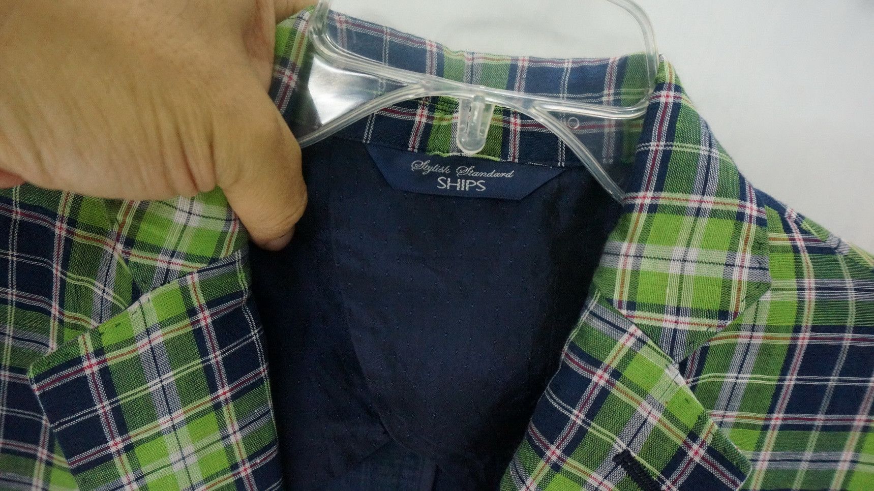 Japanese Brand Rare SHIPS Japan Tartan Light Blazer Production Sample Size 46R - 5 Thumbnail