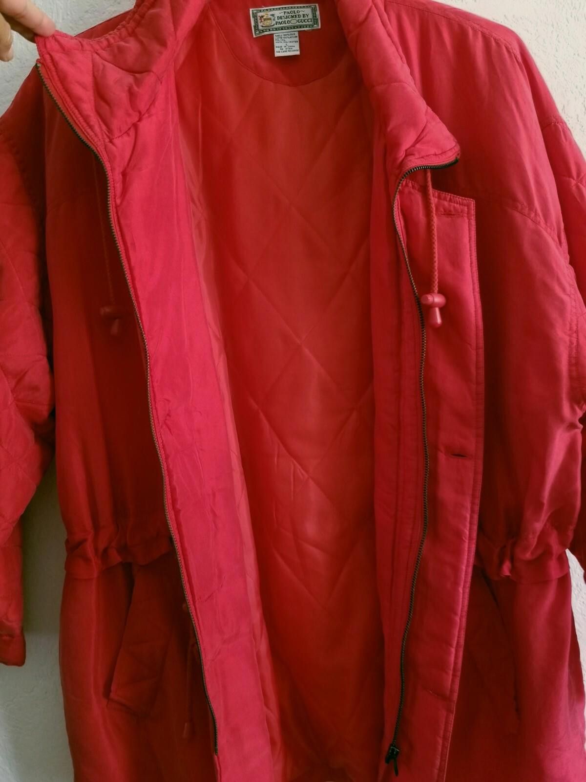 Paolo Gucci Vtg Gucci Silk Jacket Womens Oversized 1980s Collectible Red Size L / US 10 / IT 46 - 7 Thumbnail