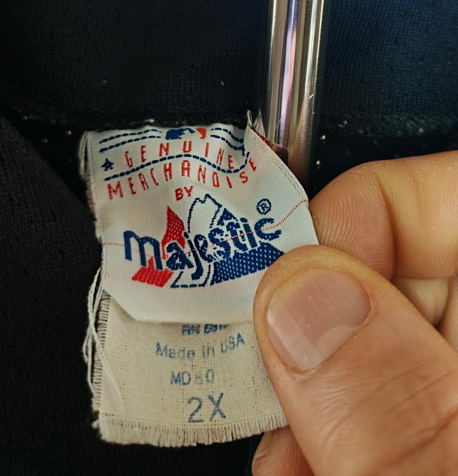 Majestic 1990's Majestic New York Mets Big Patches Black Jersey Size US XXL / EU 58 / 5 - 9 Thumbnail