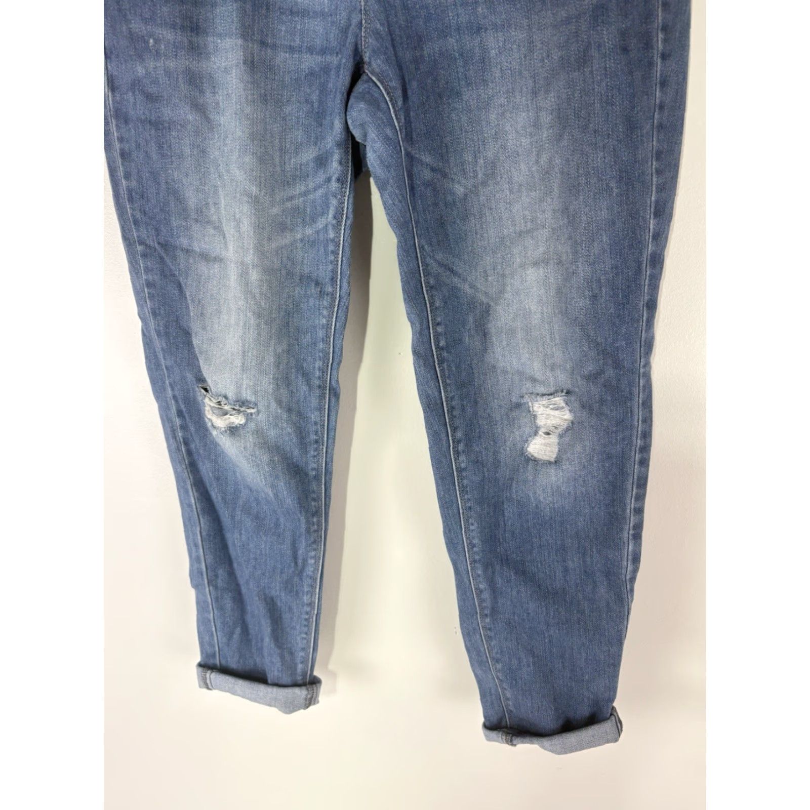 White House Black Market VINTAGE White House Black Market Girlfriend Jeans Womens Size 10 Ankle Fit Distressed Cotton Spandex Blue 2010s Size 32" / US 10 / IT 46 - 4 Thumbnail