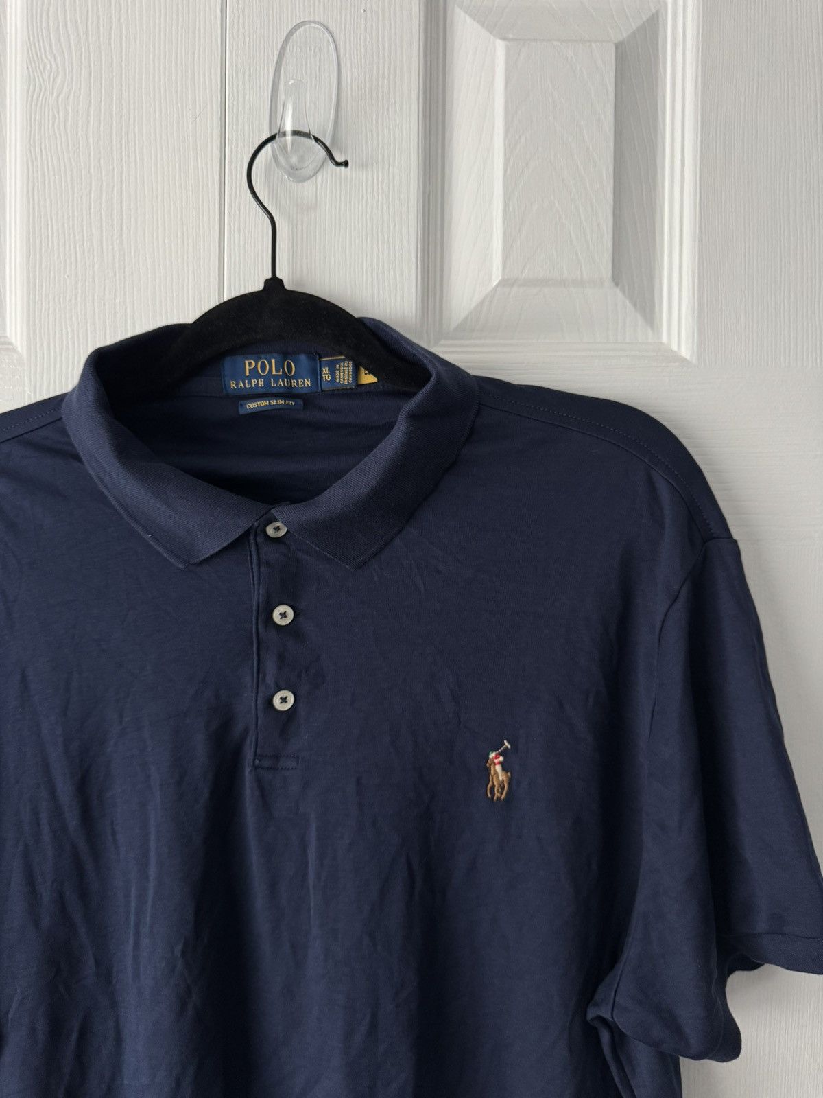 Polo Ralph Lauren Polo by Ralph Lauren Men's Blue Polo Shirt + Multicolor logo Size US XXL / EU 58 / 5 - 3 Thumbnail