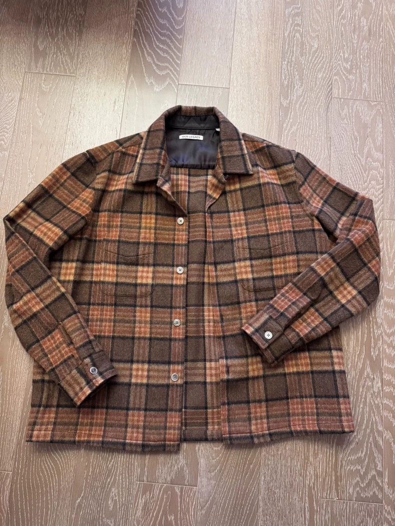 Our Legacy Our Legacy Brown Plaid Shirt Jacket Size US M / EU 48-50 / 2 - 1 Thumbnail