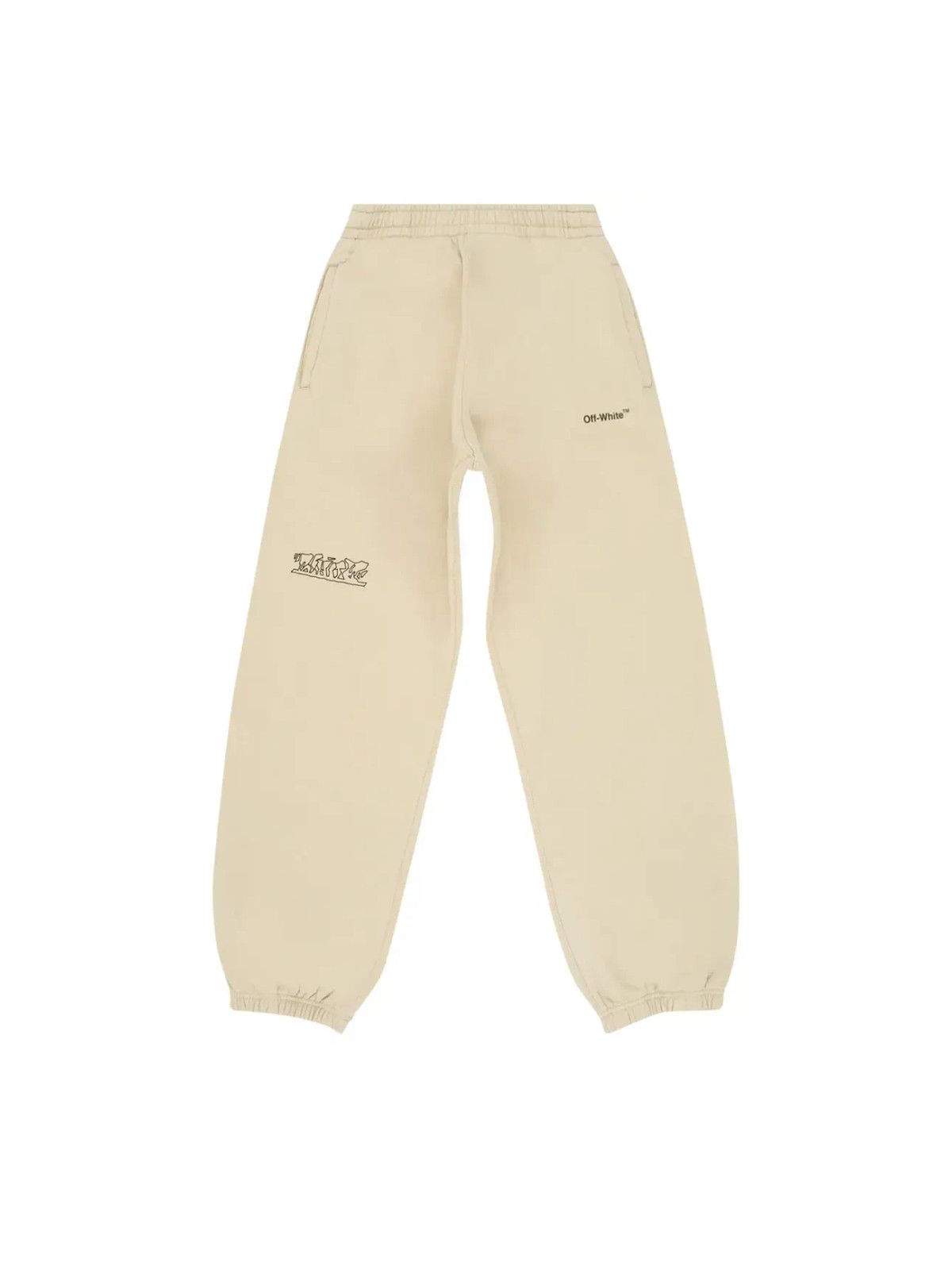 Off-White o1gr1nt0125 Figure Of Speech Slim Sweatpant in Dark Sand Size US 32 / EU 48 - 1 Preview