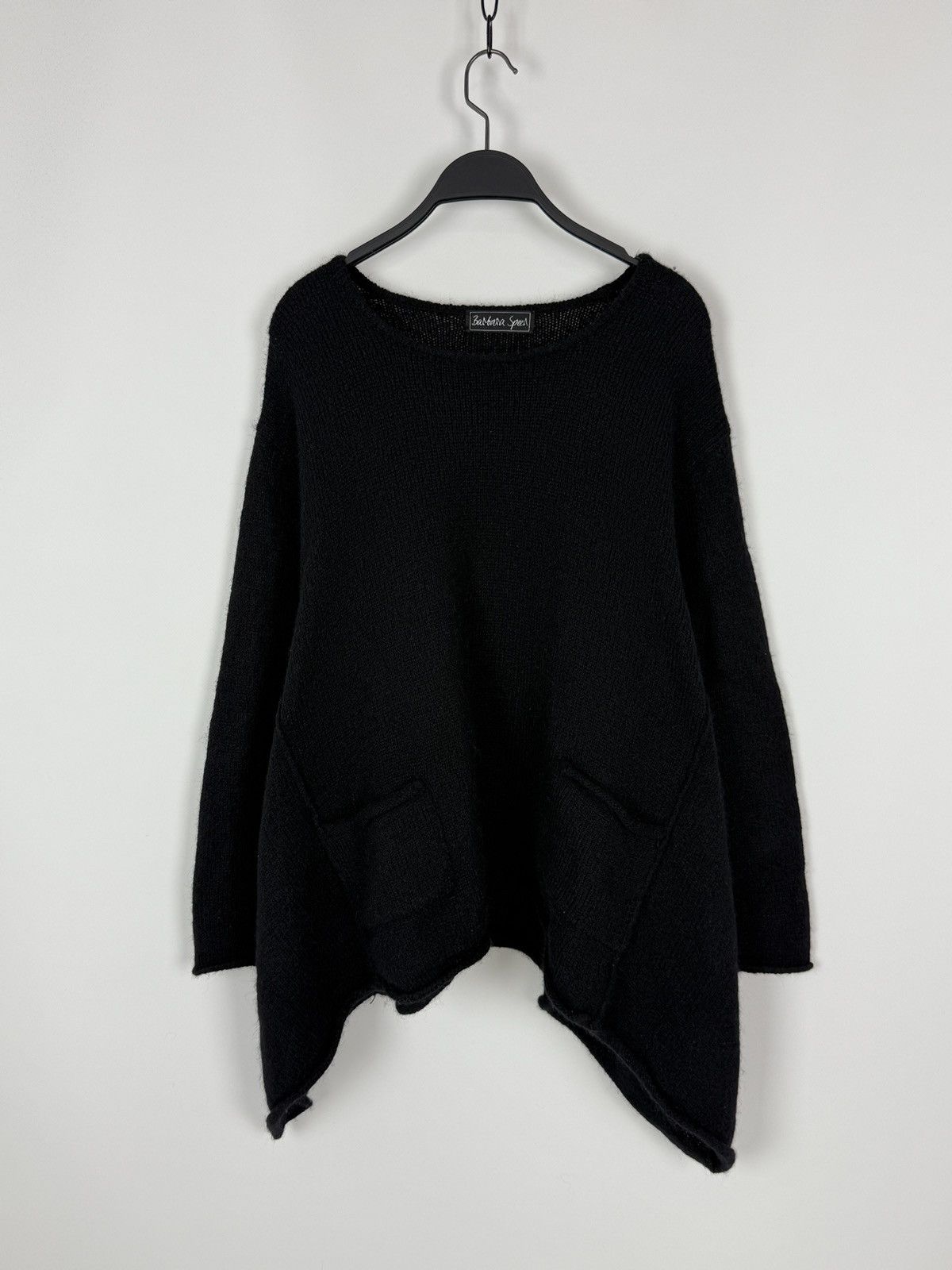 Other Barbara Speer Black Mohair Wool Blend Knit Tunic Sweater 2 Size M / US 6-8 / IT 42-44 - 4 Thumbnail