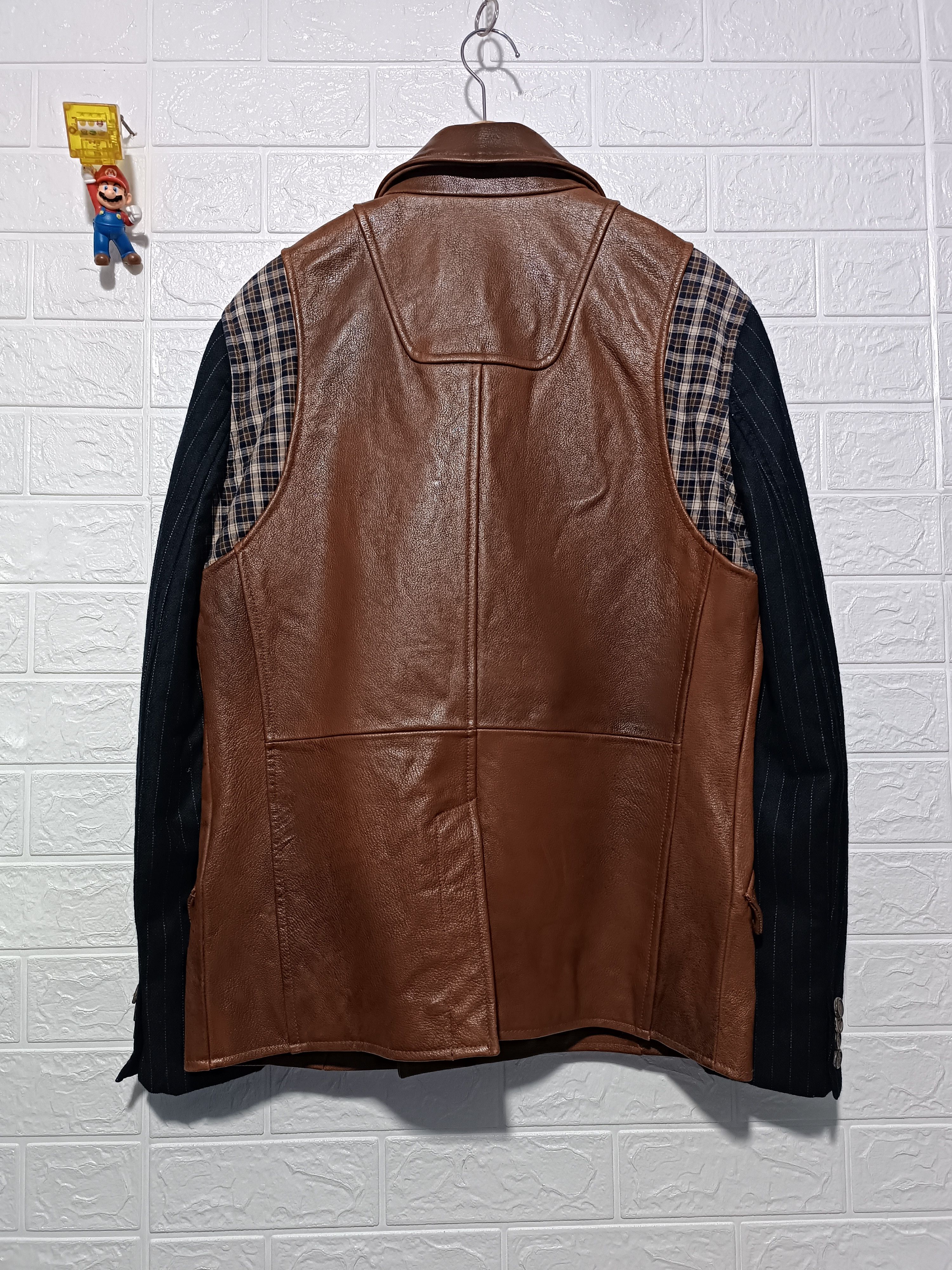 Japanese Brand Intermezzo Limited Edition Leather Double Breasted Jacket Size US L / EU 52-54 / 3 - 7 Thumbnail