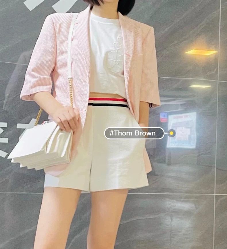 Thom Browne Thom Browne White shorts Size US 38 / EU 54 - 1 Thumbnail