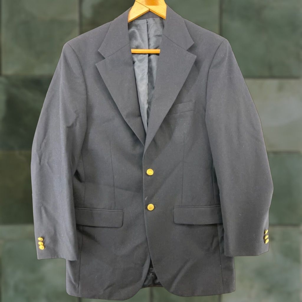 Vintage Twinhill The Citadel Mens Suit Jacket 38L Blue Wool Blend Size 38R - 1 Thumbnail