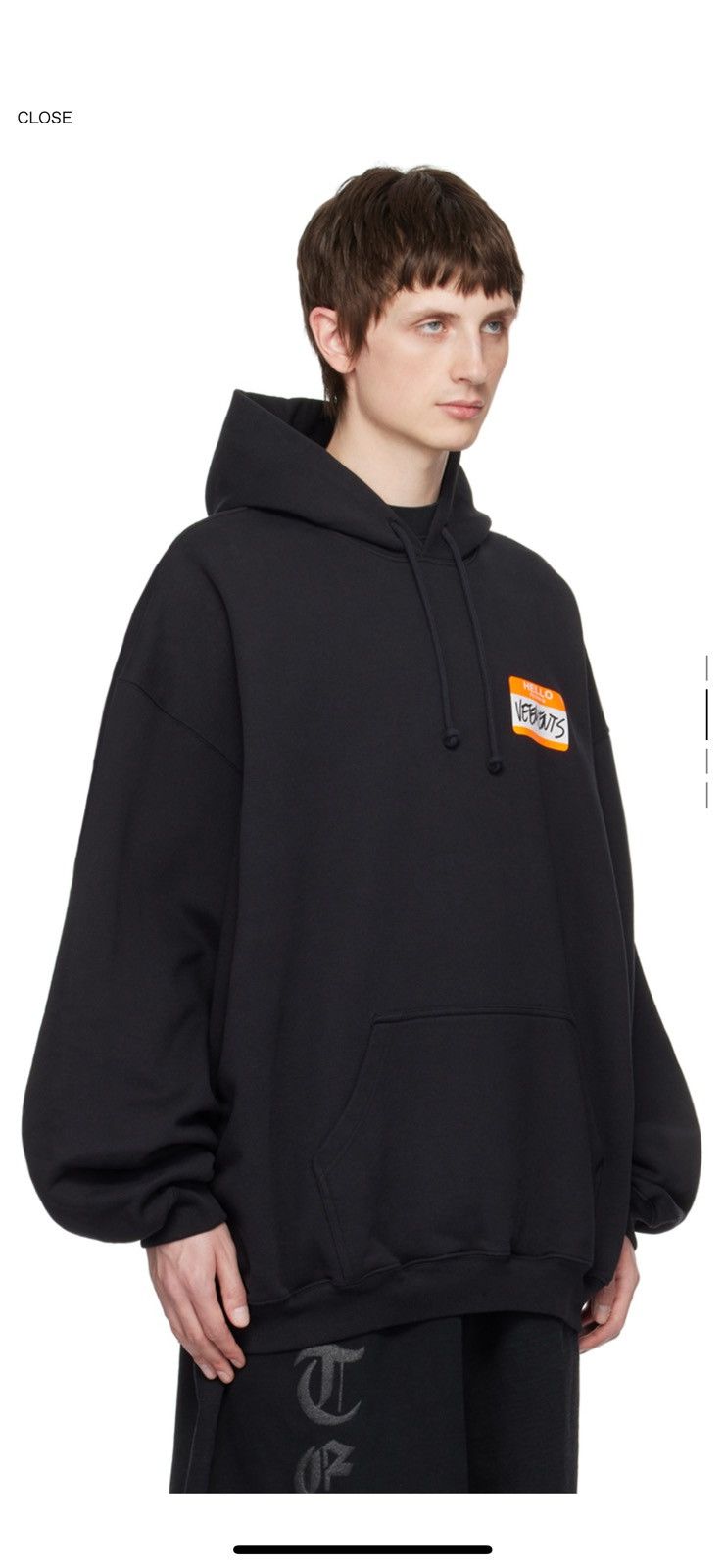 Vetements Vetments “Hello my name is vetments ” hoodie in black Size US S / EU 44-46 / 1 - 8 Thumbnail