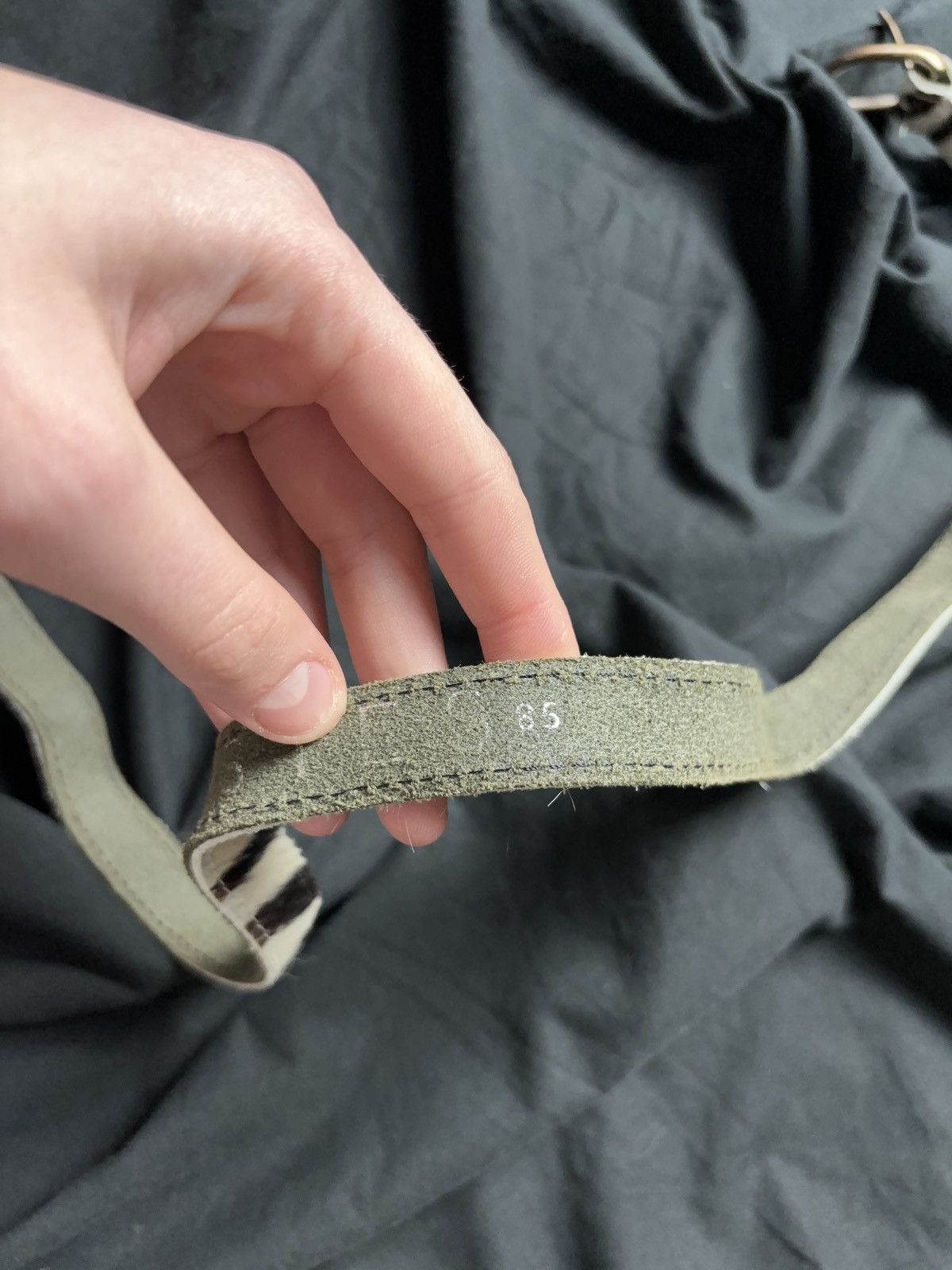 Japanese Brand × Vintage Vintage leather animal faux fur cow printed mini belt Size ONE SIZE - 8 Thumbnail