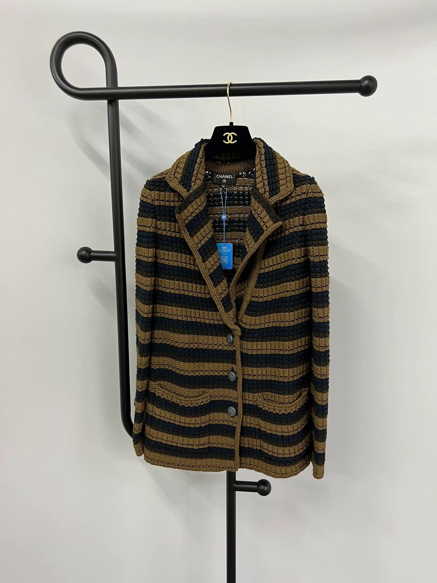 Chanel Chanel Station Series Striped Jacket Size XXS / US 00 / IT 34 - 1 Thumbnail