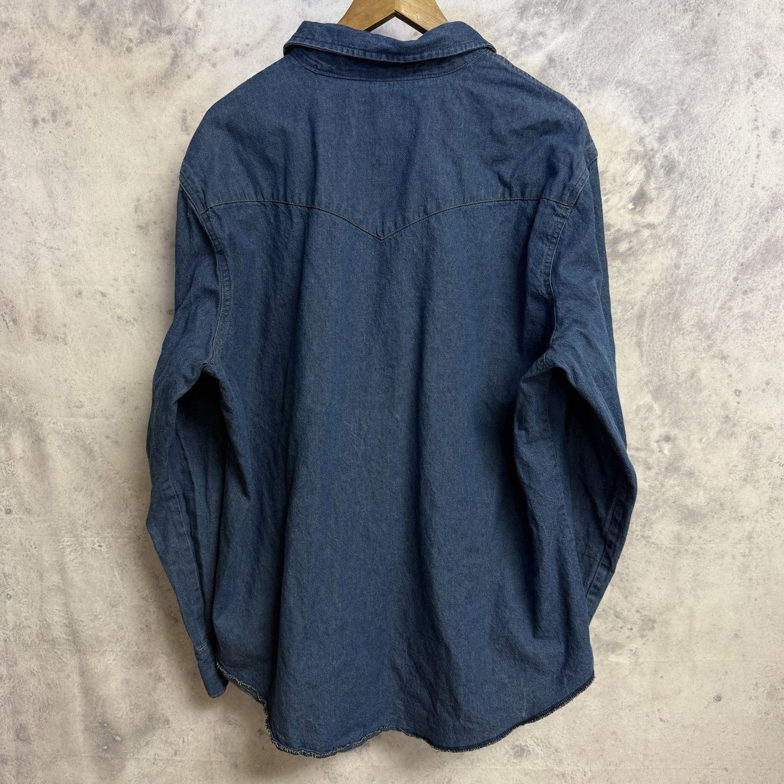Wrangler Vintage Wrangler Denim Pearl Snap Shirt Mens XL 26x31 Long S Size US XL / EU 56 / 4 - 2 Thumbnail