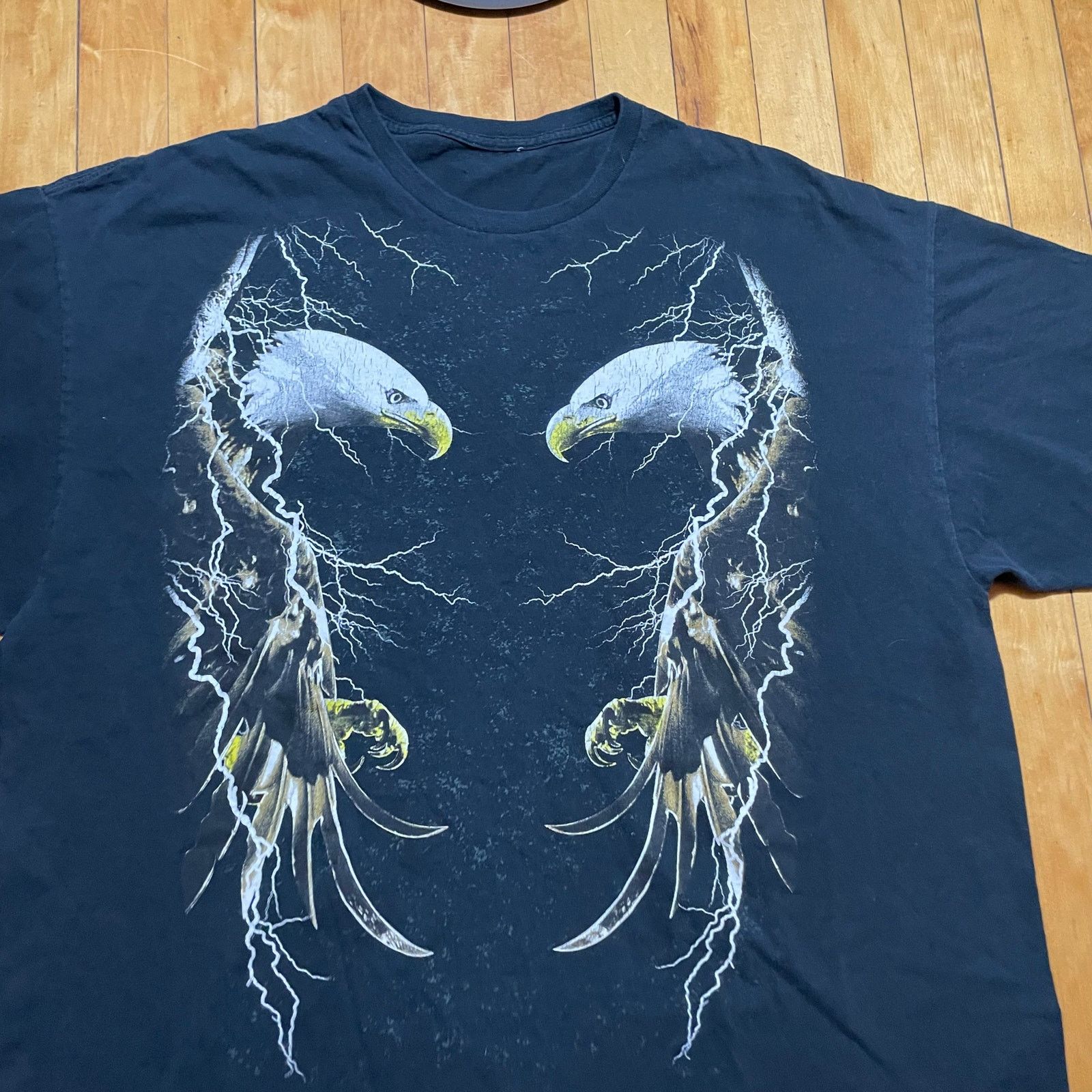 Vintage 90s Lightening Nature black Tee Bald Eagle size L Size US L / EU 52-54 / 3 - 2 Thumbnail