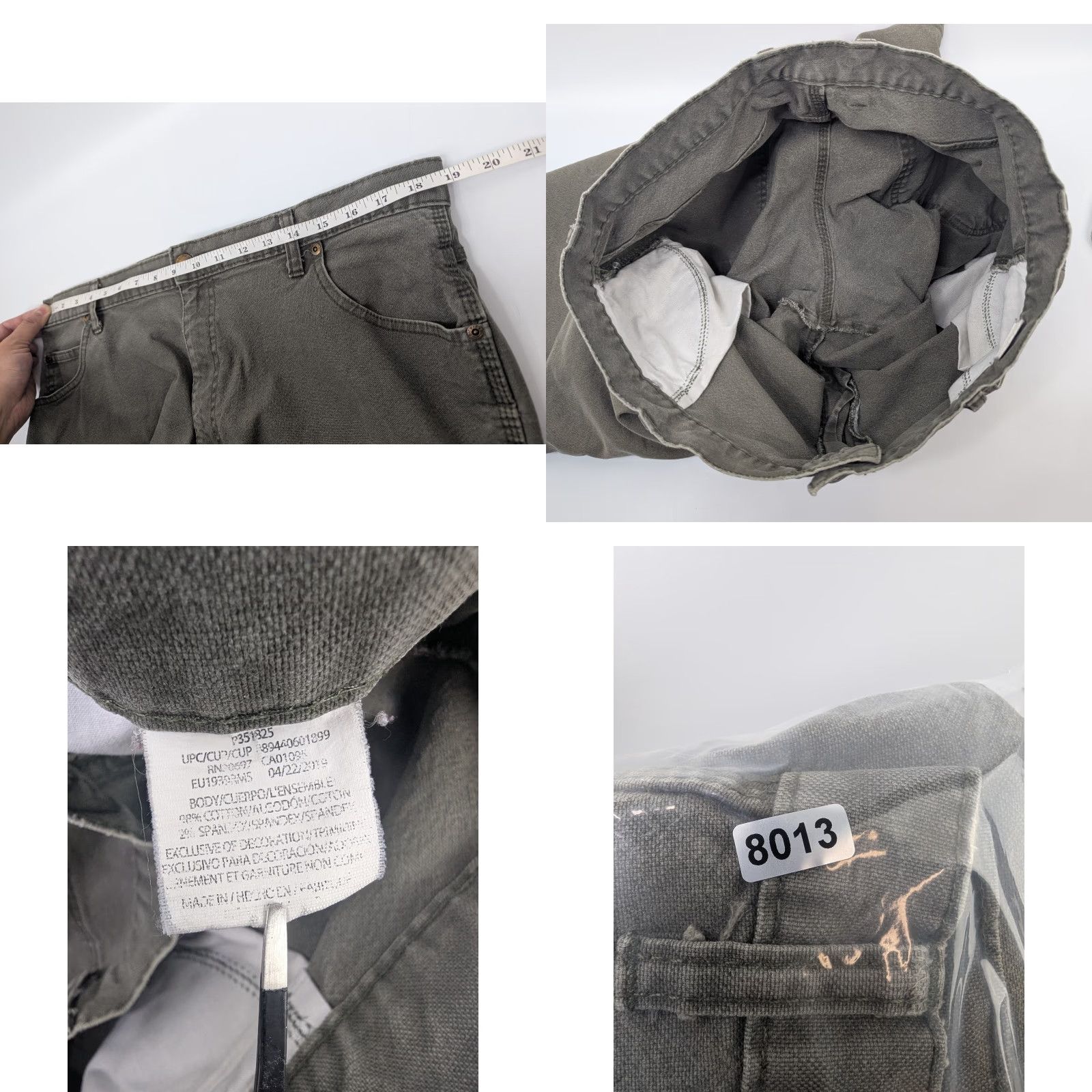 Dickies Dickies Workwear Pants Men’s 37x31 Green Canvas Carpenter Utility Size US 37 - 9 Thumbnail
