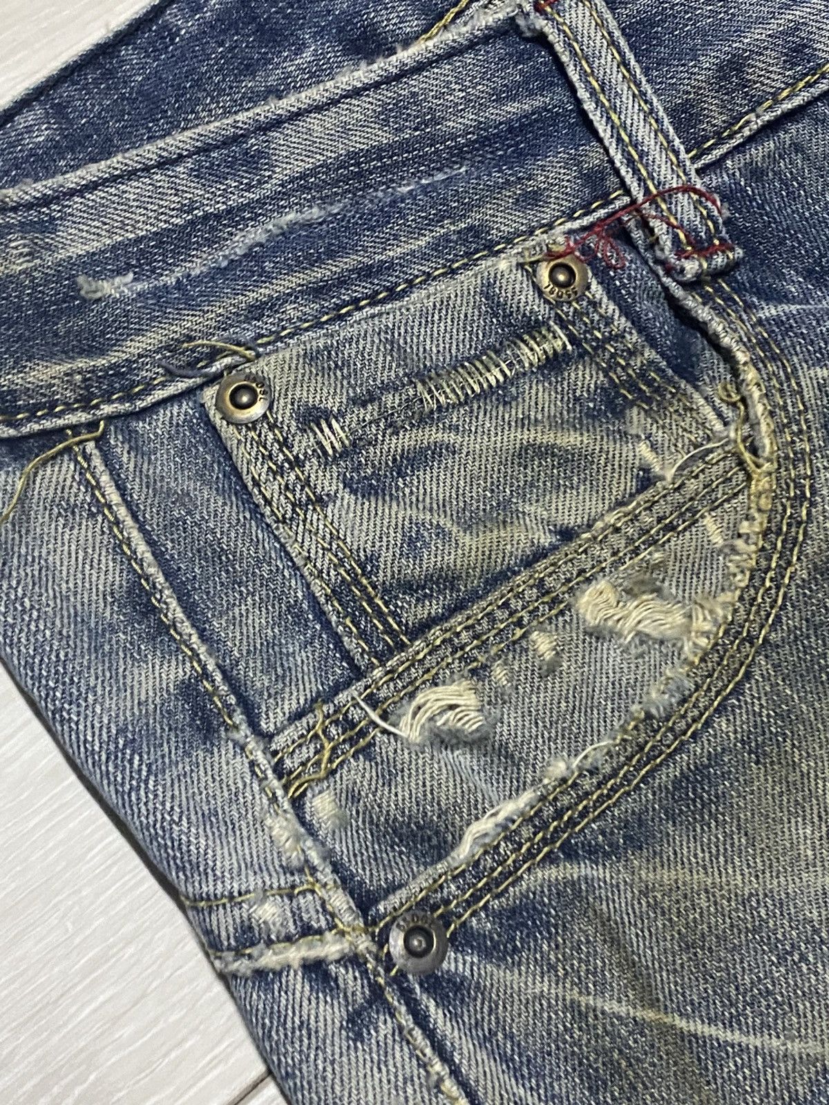 If Six Was Nine 55DSL Grunge Embroidered Logo If Six Was Nine Style Jeans Size US 30 / EU 46 - 11 Thumbnail