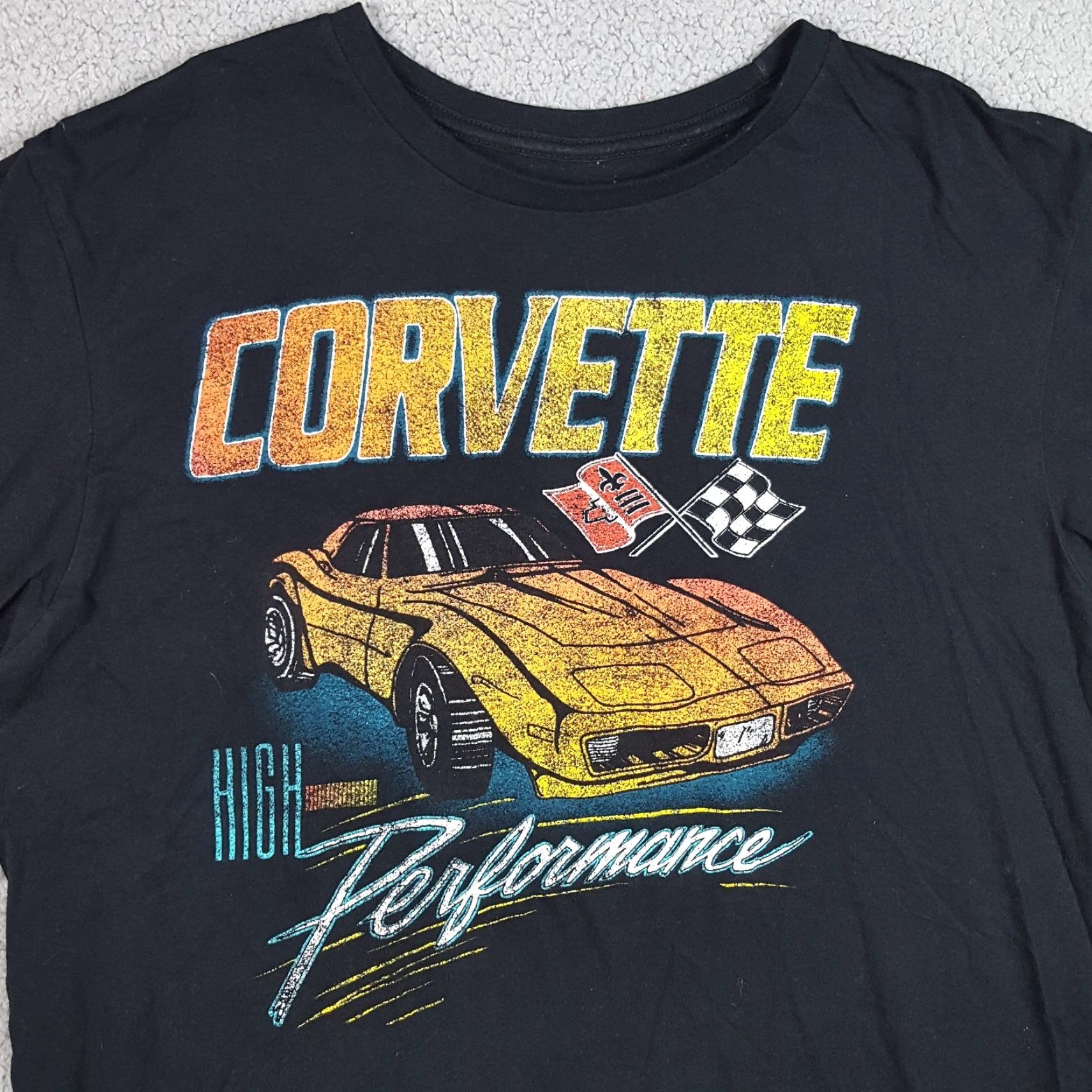 Etro VINTAGE GM Corvette Performance Race T-Shirt Men's Large Black 90s Auto NASCAR Racing Size US L / EU 52-54 / 3 - 2 Thumbnail