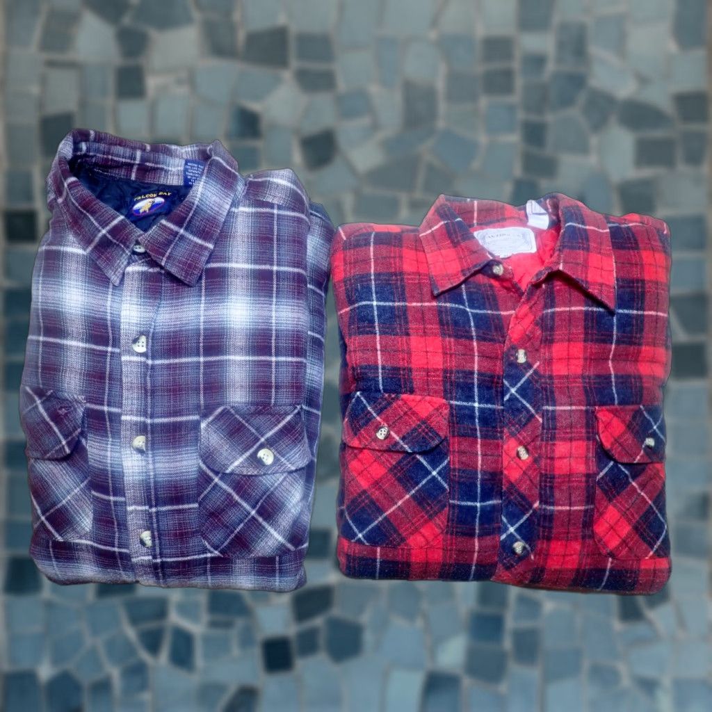 Vintage VINTAGE Anthoney's Falcon Bay Plaid Shirt Jacket XL Quilted Flannel Lined Mens Shacket 1990s Grunge Size US XL / EU 56 / 4 - 1 Thumbnail