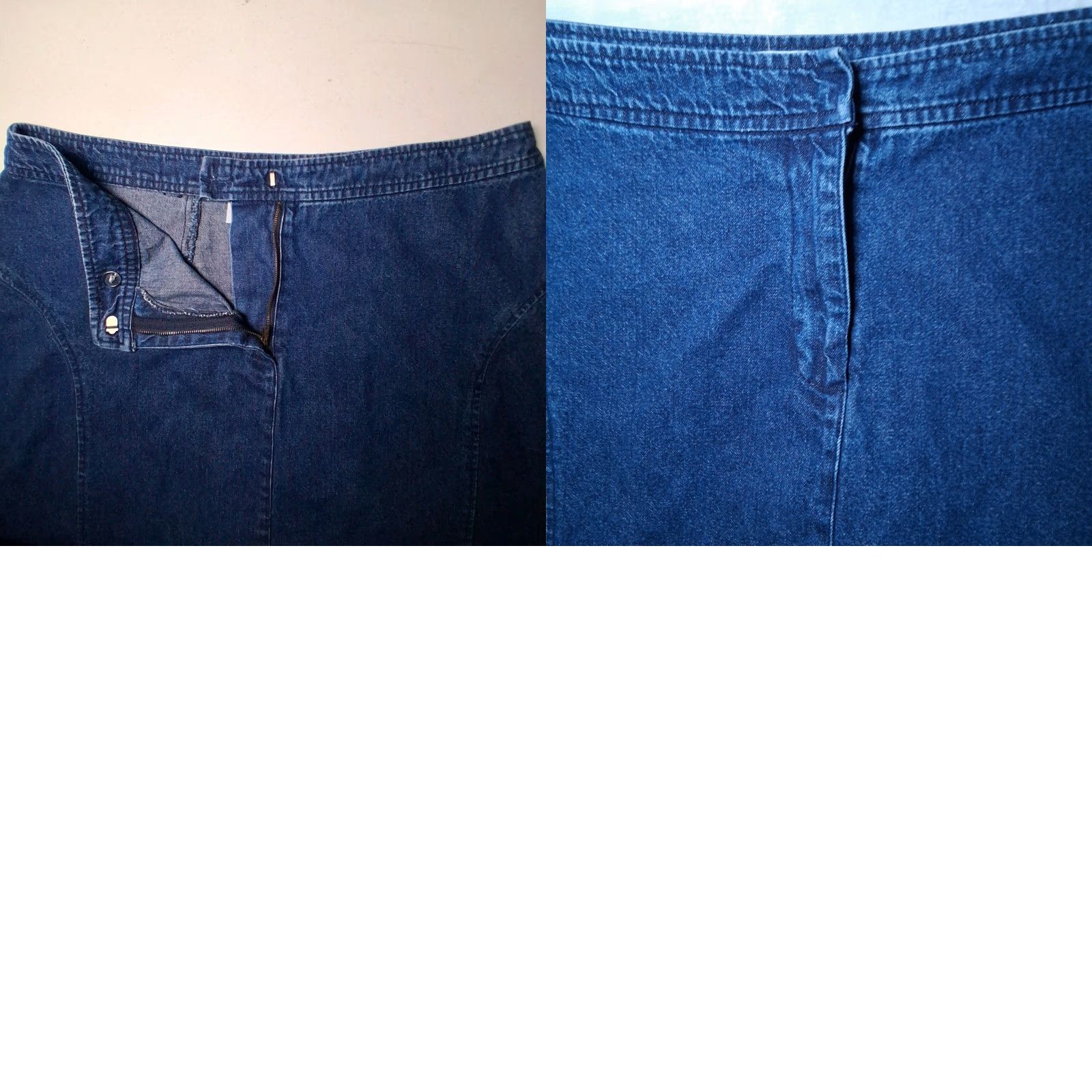 Vintage VINTAGE Jessie Sport Denim Skirt 18W Plus Size Midi A-Line Blue Jeans Western Women 1990s Size 40" / US 18 - 8 Thumbnail