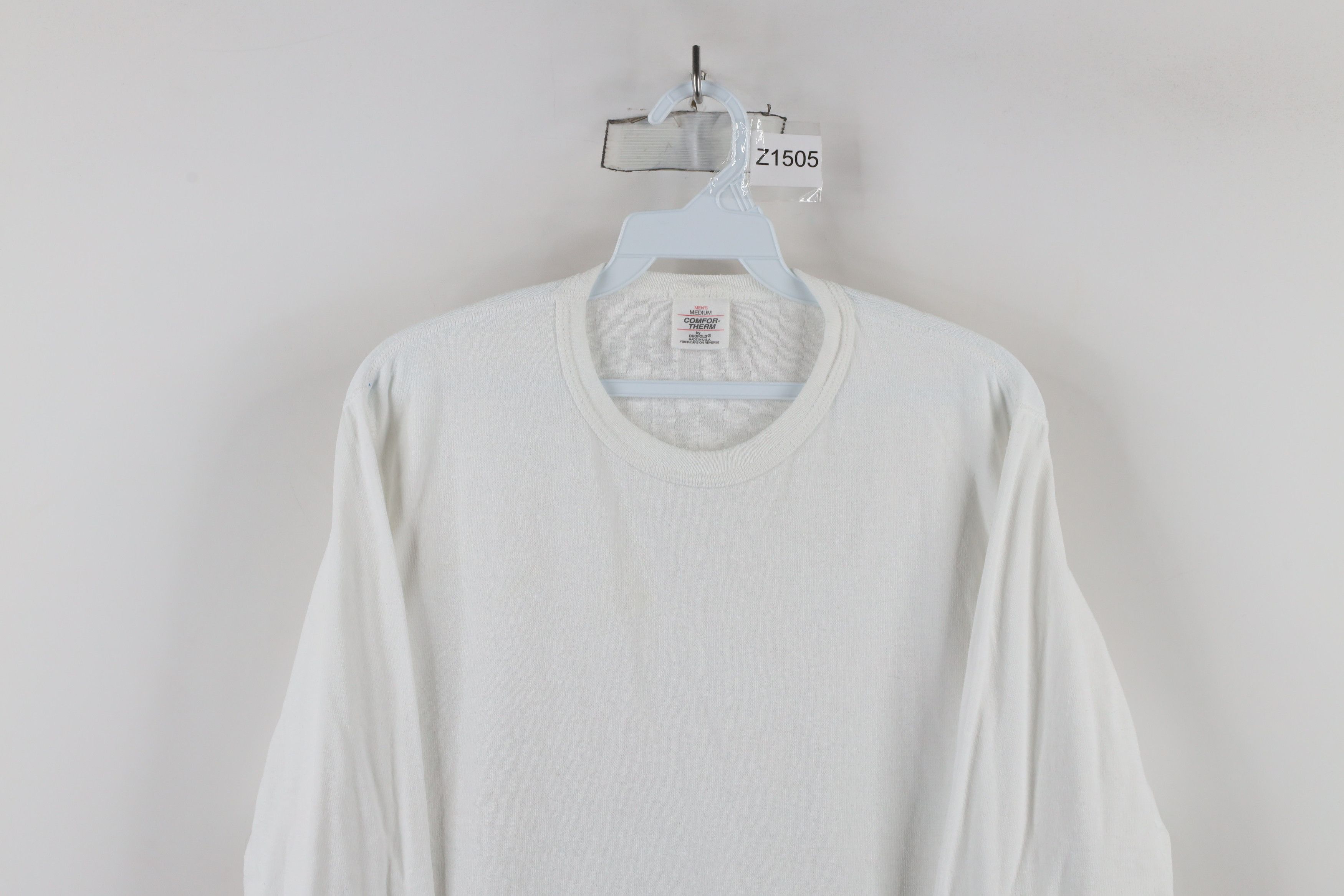 Vintage Vintage 90s Streetwear Knit Long Sleeve T-Shirt White USA Size US M / EU 48-50 / 2 - 2 Thumbnail
