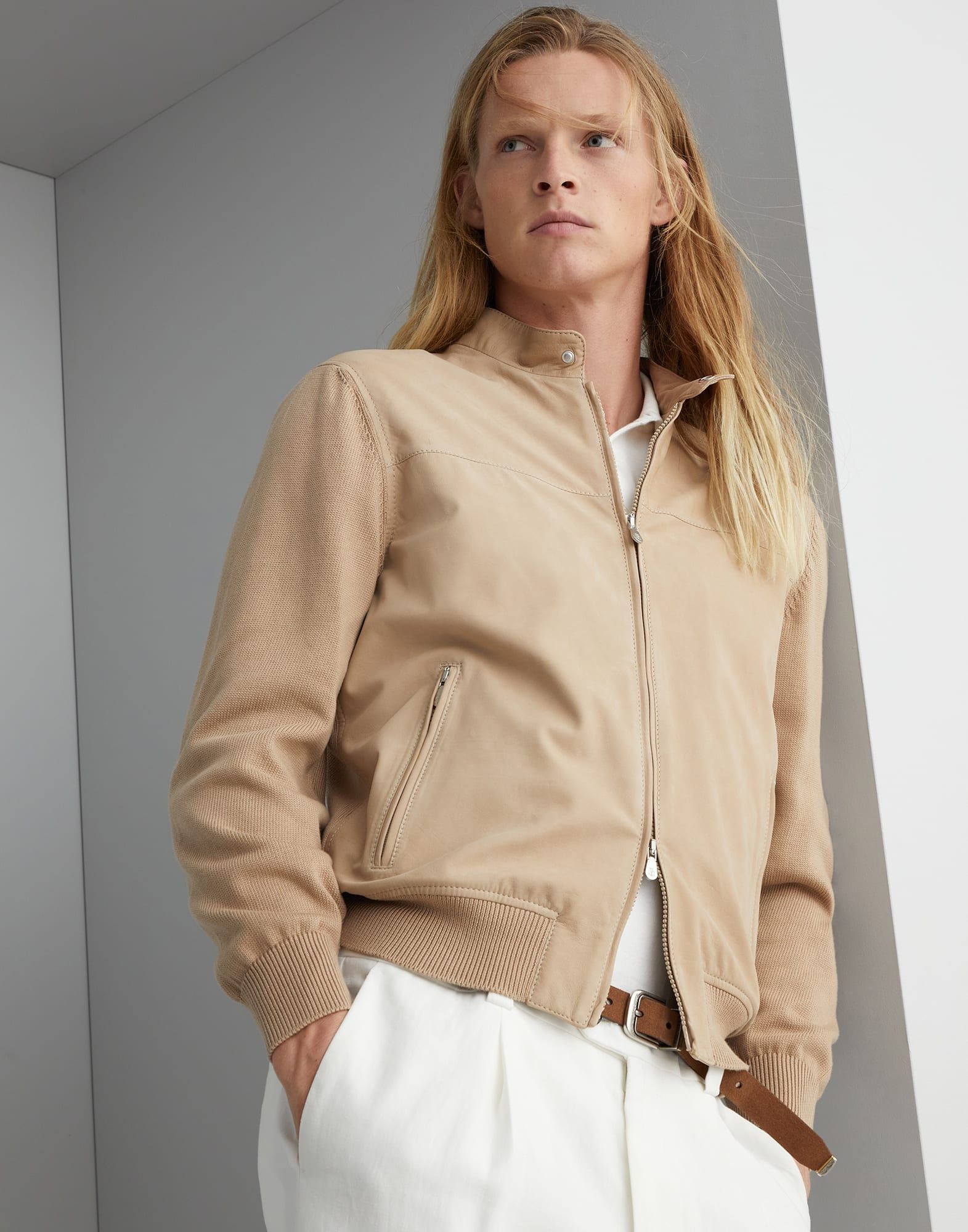 Brunello Cucinelli Leather Jacket in Medium Brown Size US XL / EU 56 / 4 - 4 Thumbnail