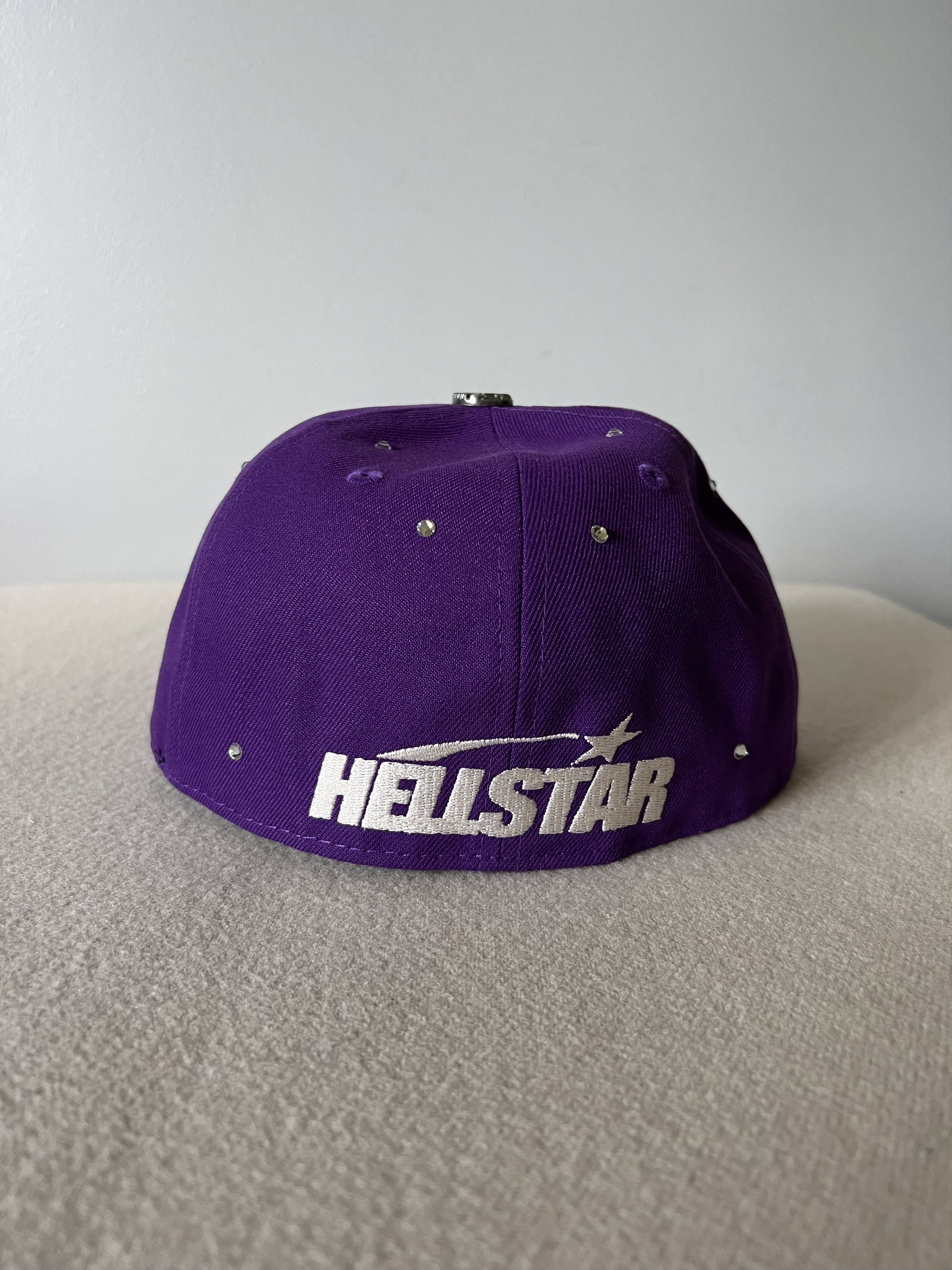 HELLSTAR 7 3/8 Hellstar OG Logo Fitted Hat in Purple Rhinestone Size ONE SIZE - 4 Thumbnail
