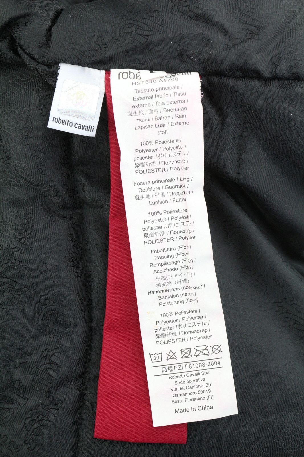 Roberto Cavalli L Red Hooded Padded Fur Parka 86883 Size US L / EU 52-54 / 3 - 9 Thumbnail