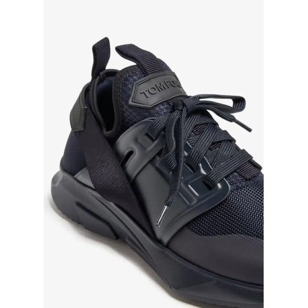 Tom Ford o1loc1c0325 J1100 Jago Low-Top Sneakers in Black Blue Size US 8 / EU 41 - 2 Thumbnail