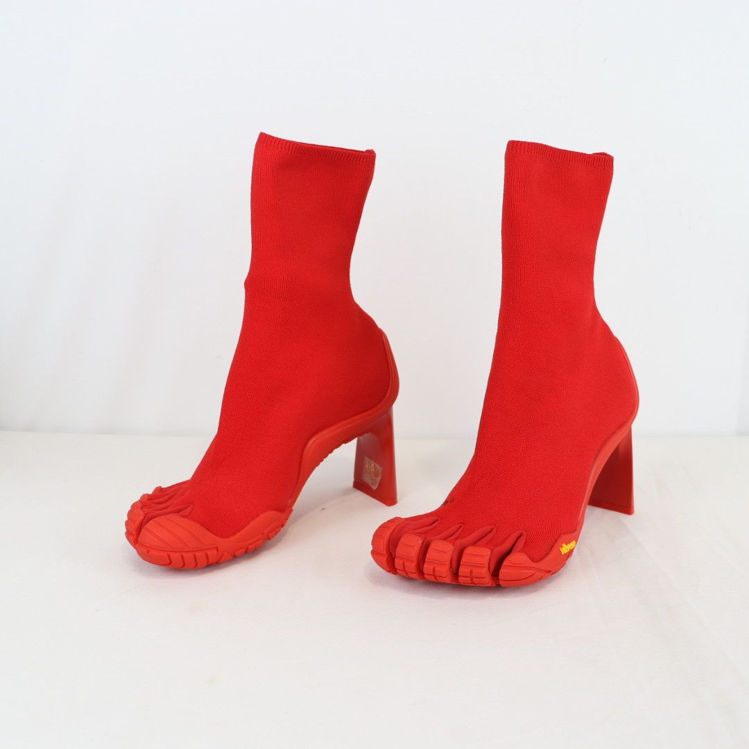 Balenciaga o1rshd1 Heeled Toe Boots in Red Size US 8 / IT 38 - 2 Thumbnail