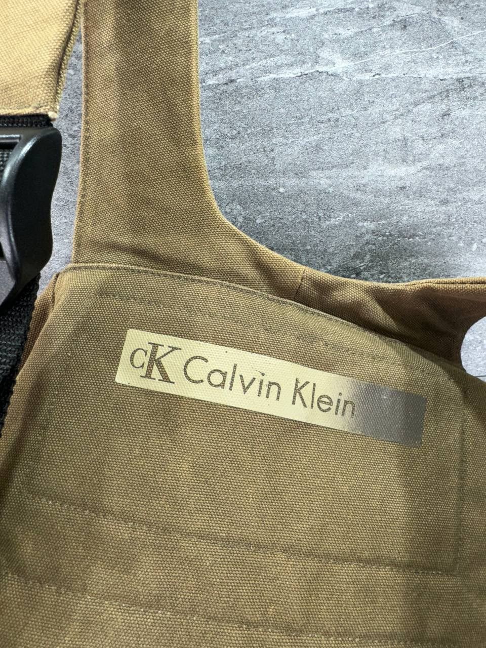 Calvin Klein Canvas Shoulder Backpack Calvin Klein Vintage Rare Y2K Drill Size ONE SIZE - 11 Thumbnail